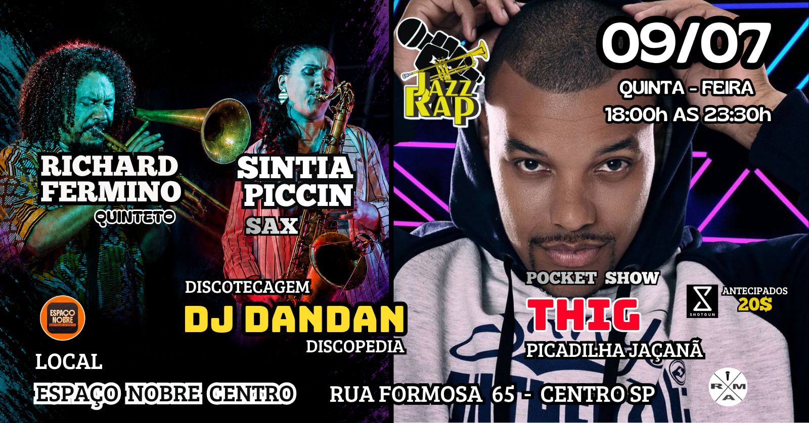 Jazz Rap Richard Fermino Quinteto+Dj Dandan+Dj Gilmar+Thig