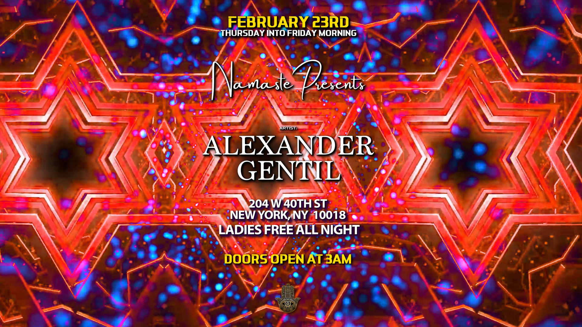 Namaste Presents The Afterparty W/ Alexander Gentil Fri 2.23