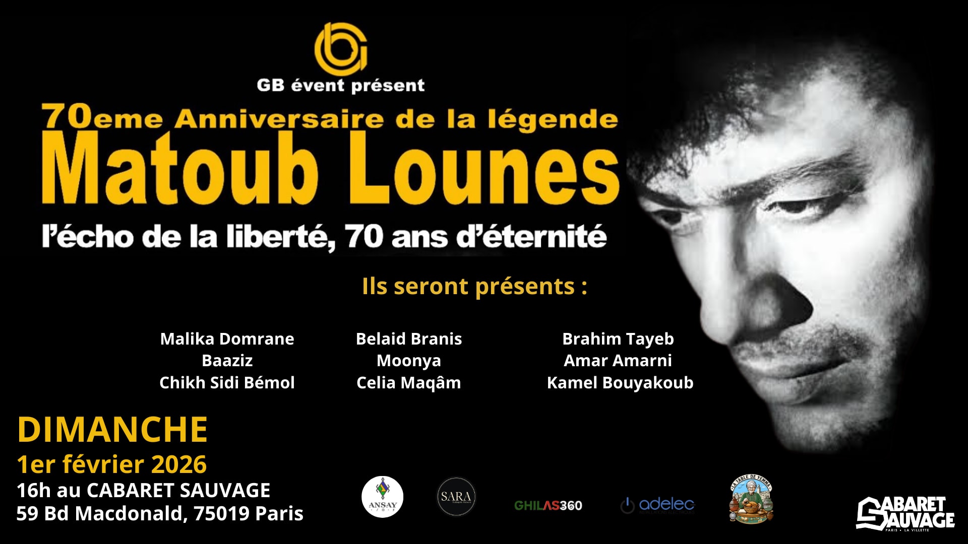 70ème Anniversaire De La Légende Matoub Lounès