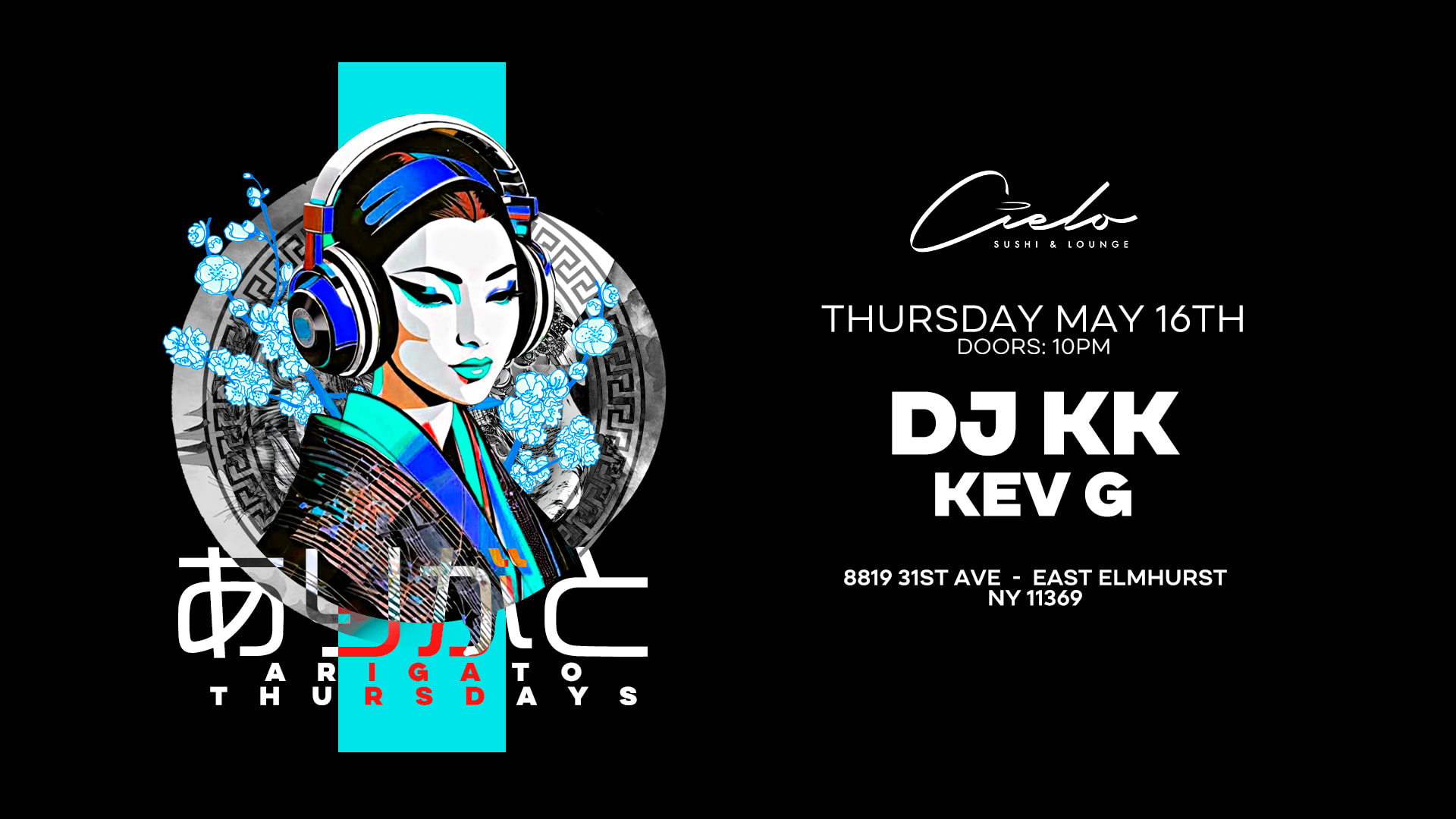 Arigato Thursdays W/ Dj Kk & Kev  5.16.24