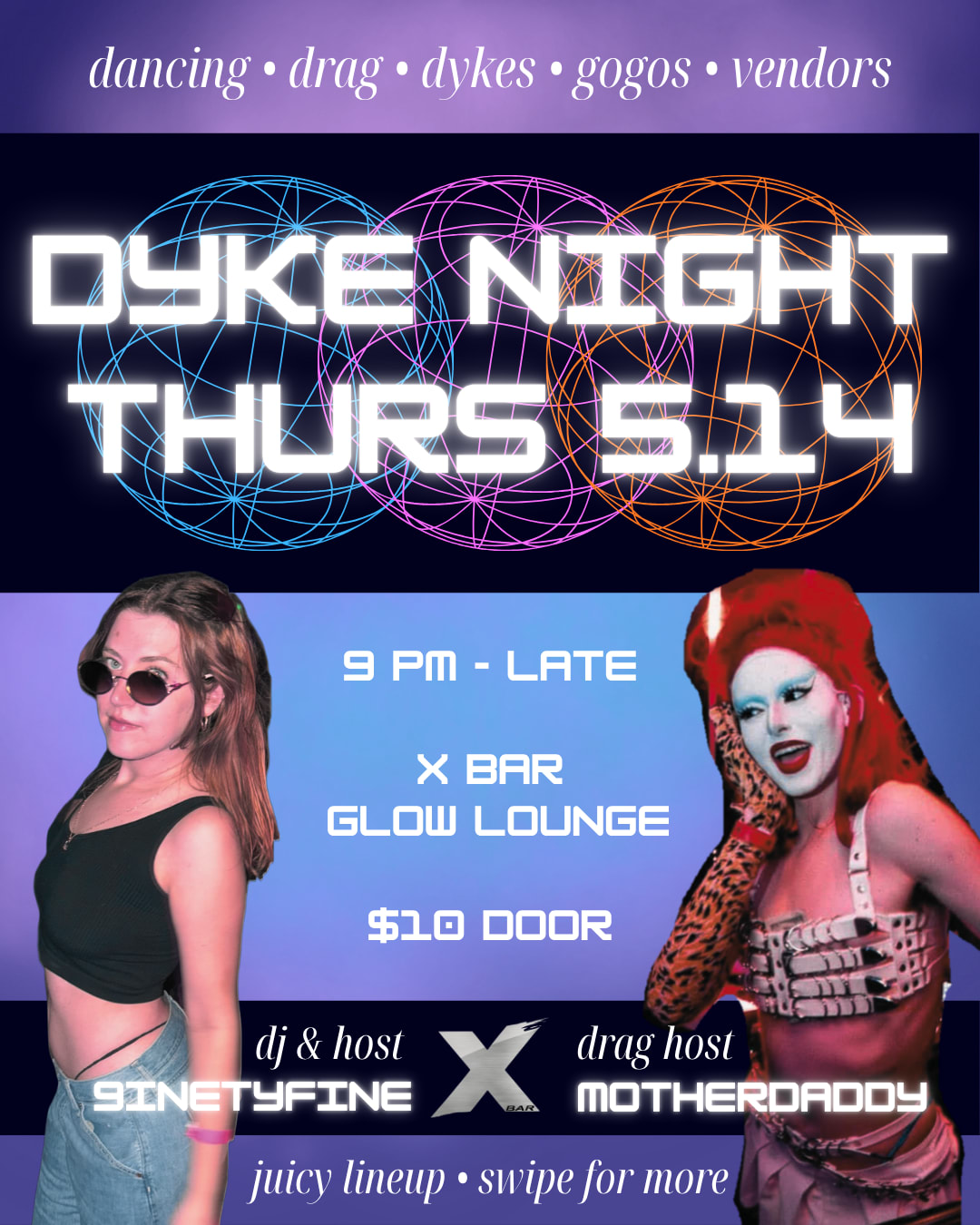 Dyke Night With 9inetyfine & Motherdaddy