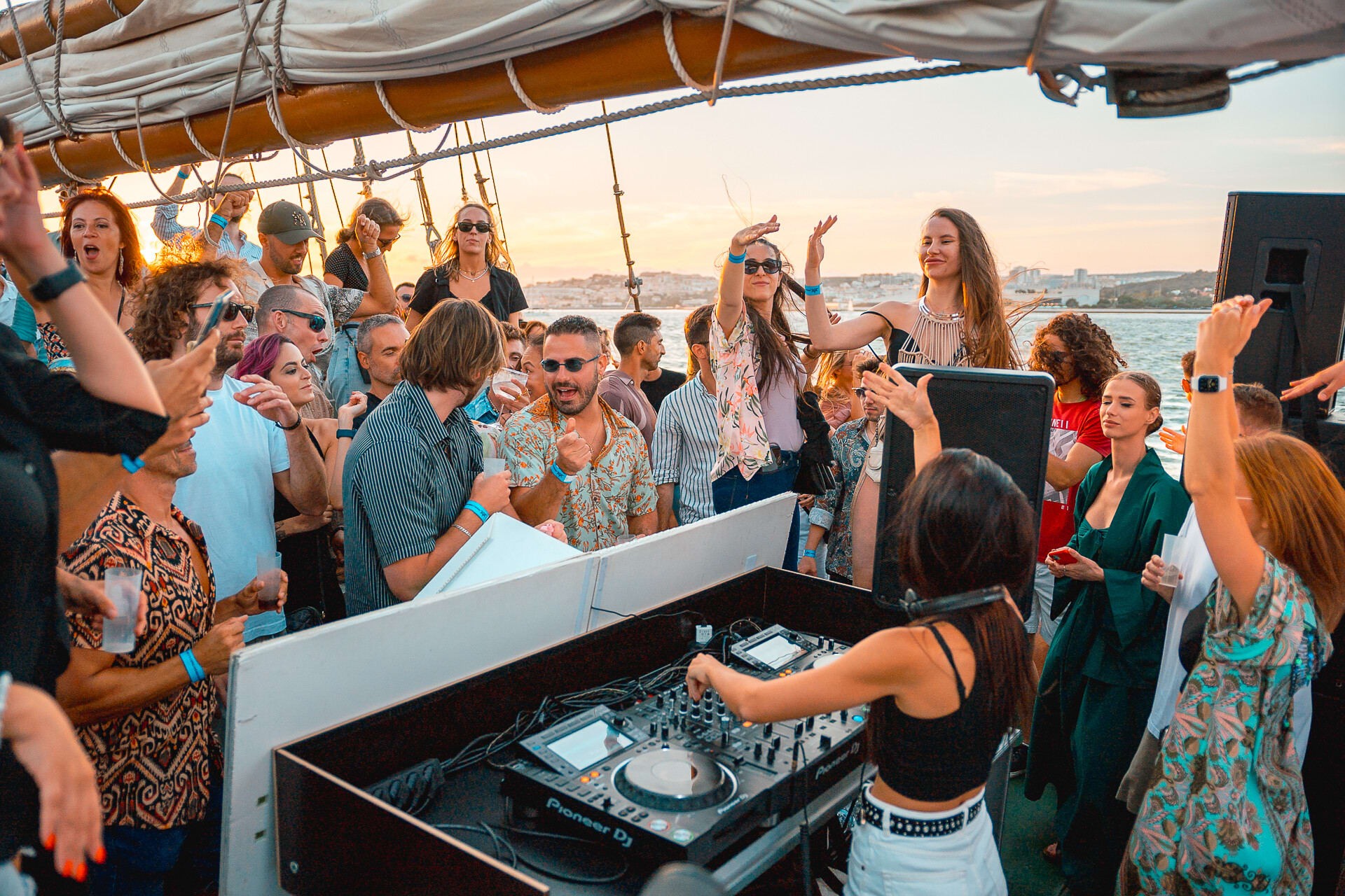 Lisbon Boat Party Sunset