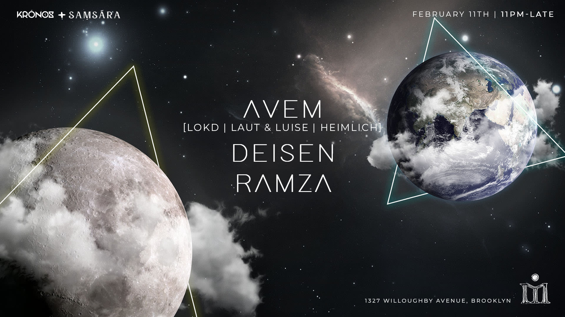 Avem/Deisen/Ramza @ Moonrise 11pm-4am