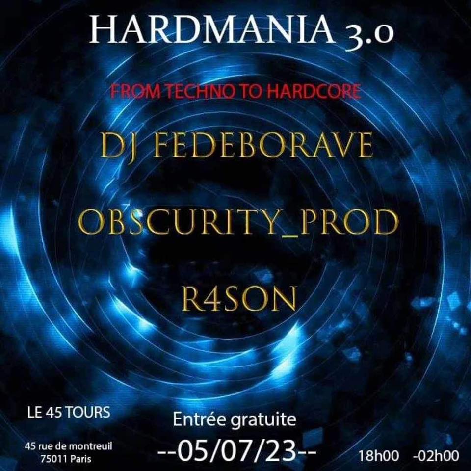 Hardmania 3.0 W/  Obscurity_Prod, Fedeborave & R4son
