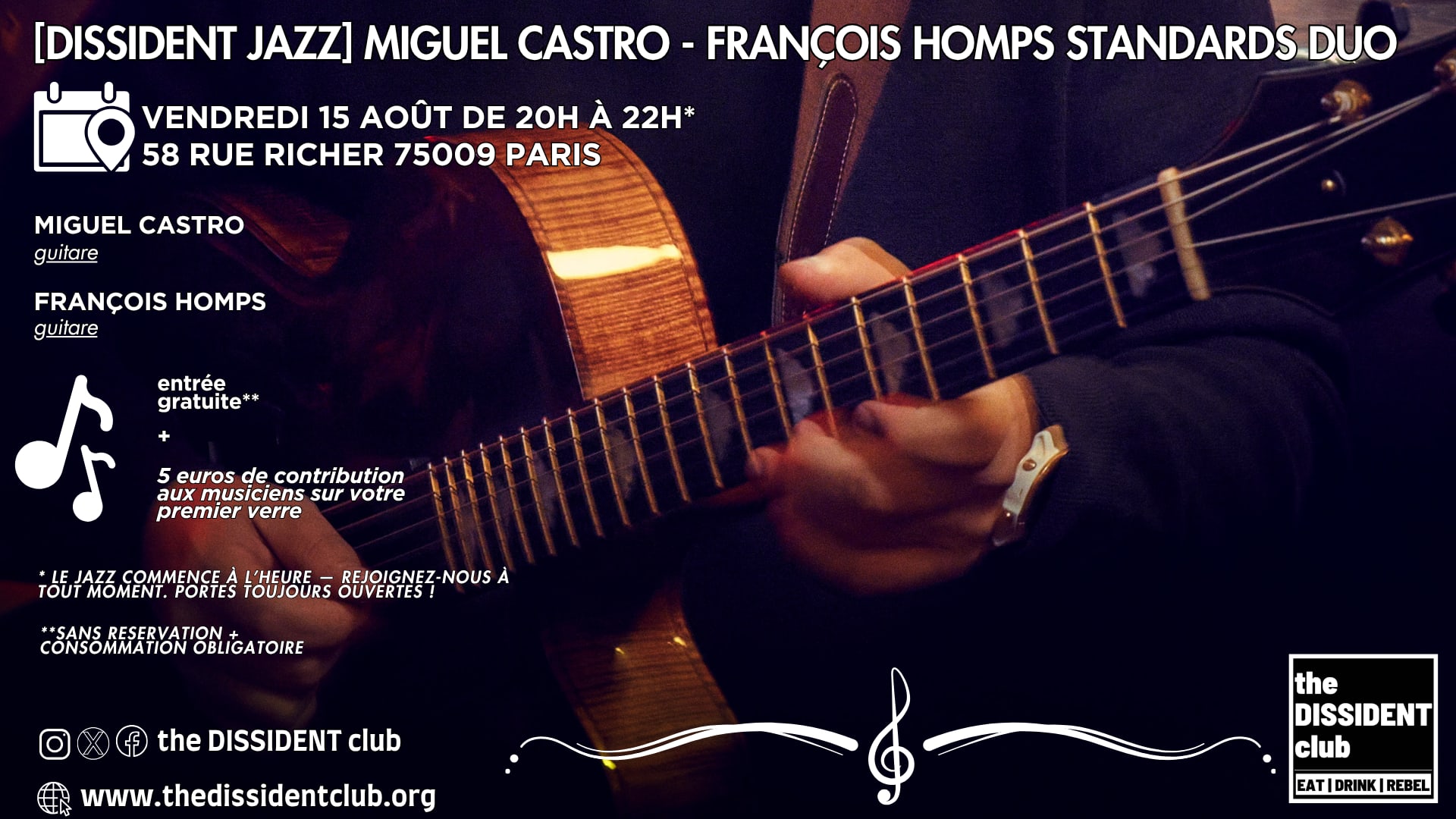 [Dissident Jazz] Miguel Castro+François Homps Standards Duo