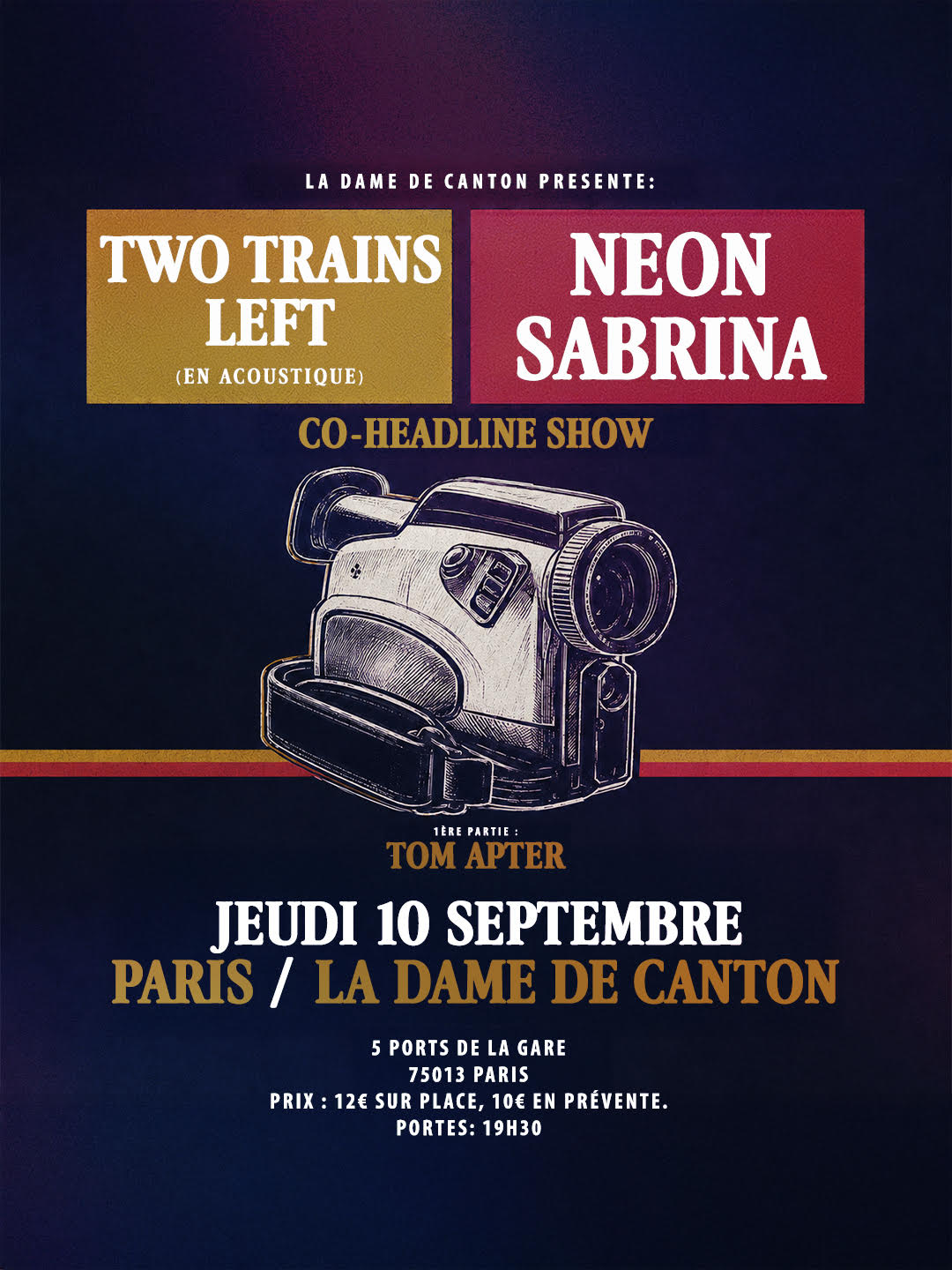 Two Trains Left (Acoustique) X Néon Sabrina X Tom Apter