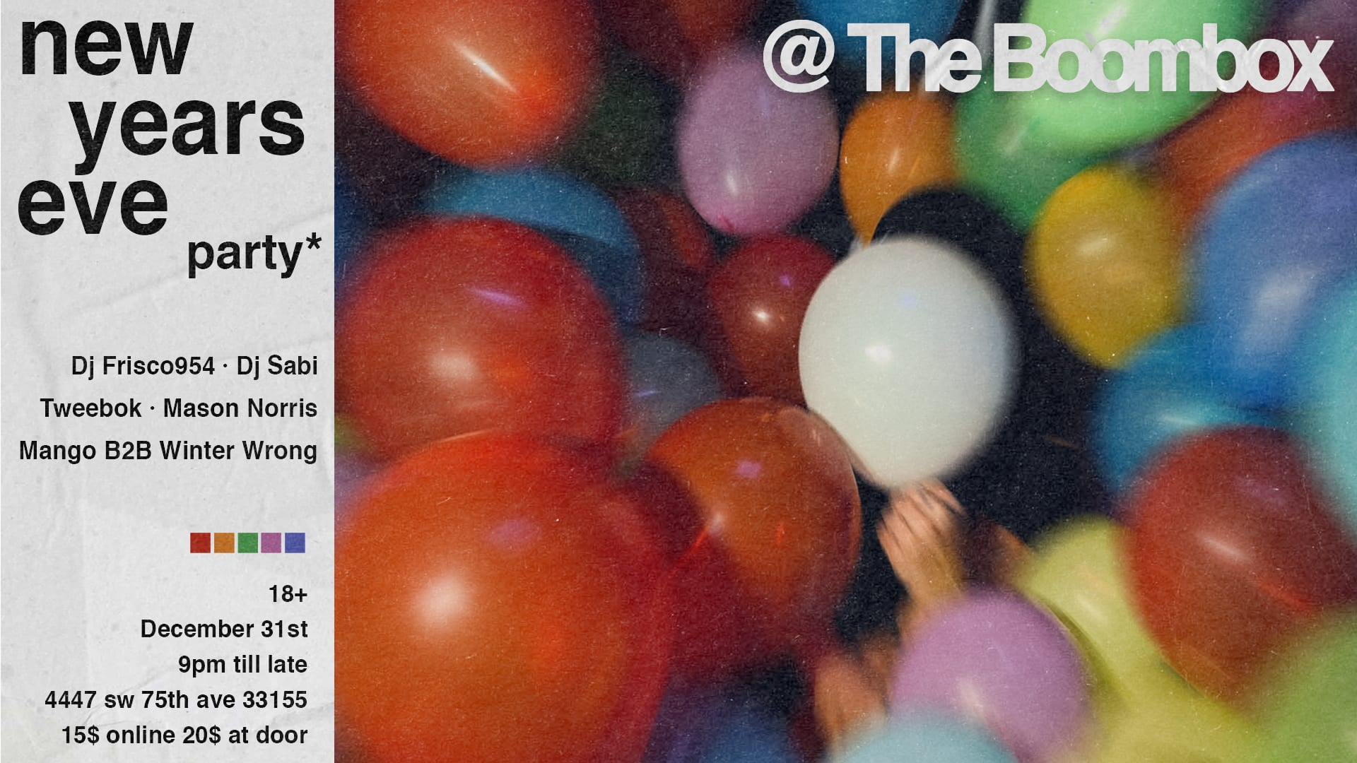 New Years Eve @The Boombox