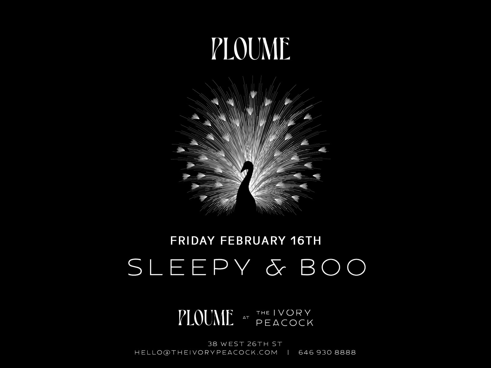 Sleepy & Boo All-Night At The Ivory Peacock