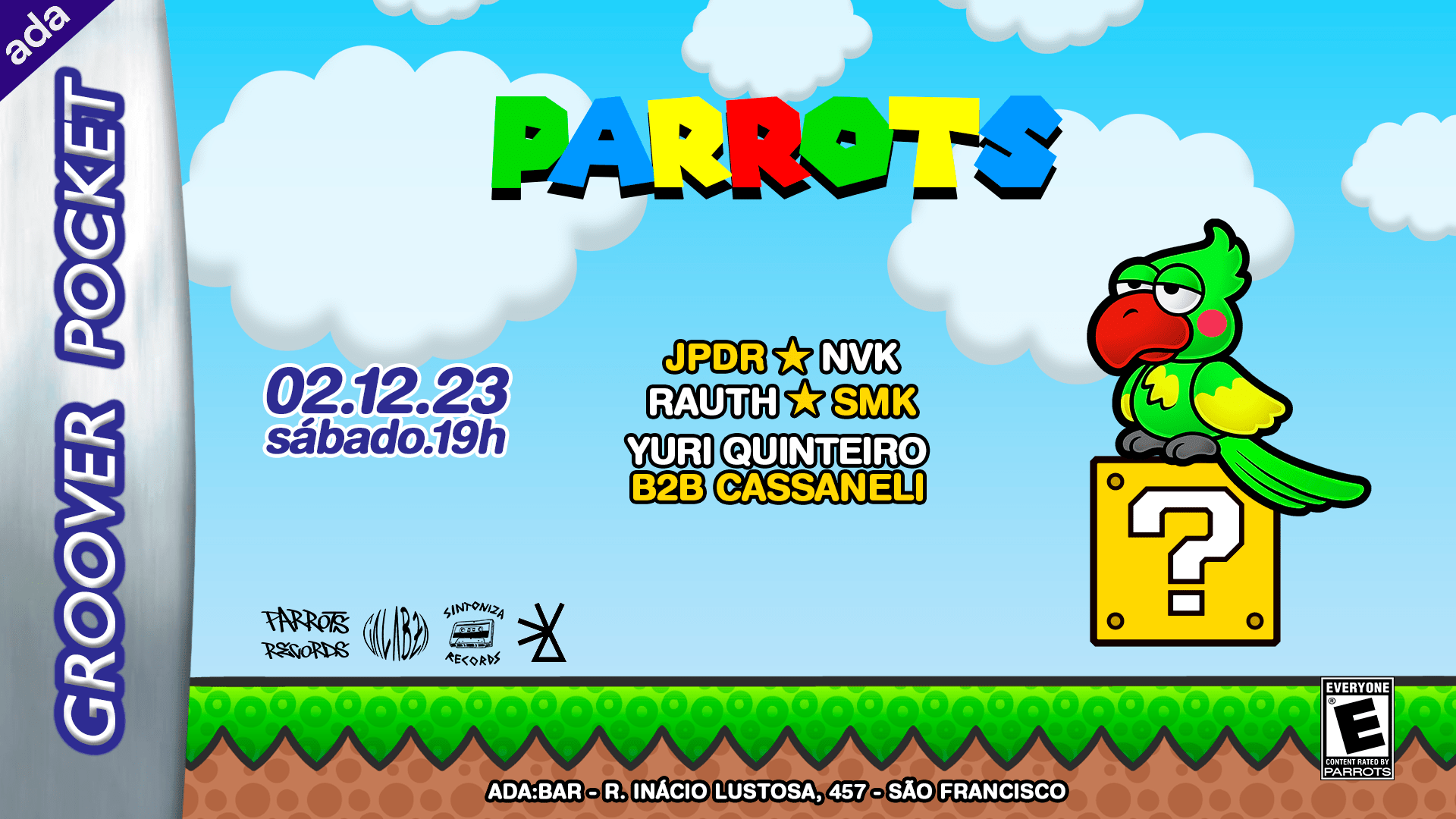 Groover Pocket Parrots At Ada Bar + After
