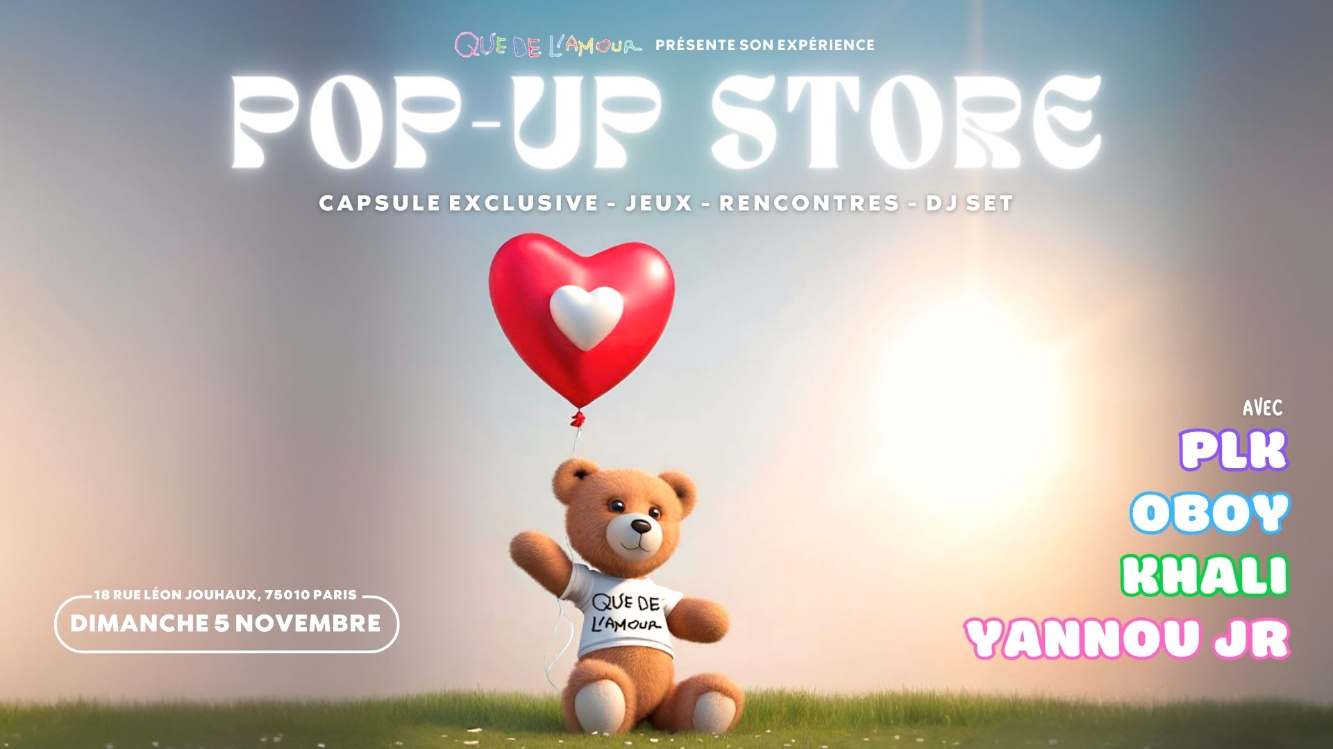 Pop-Up Expérience : Que De L'amour