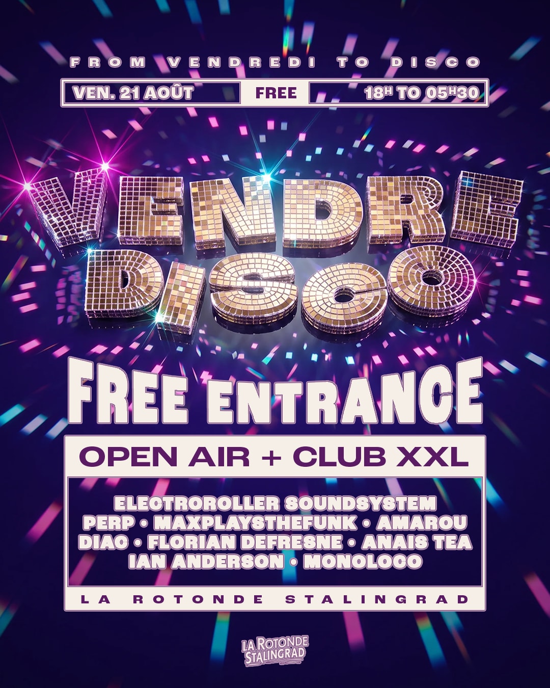 Vendredisco · Free Open Air & Club Xxl