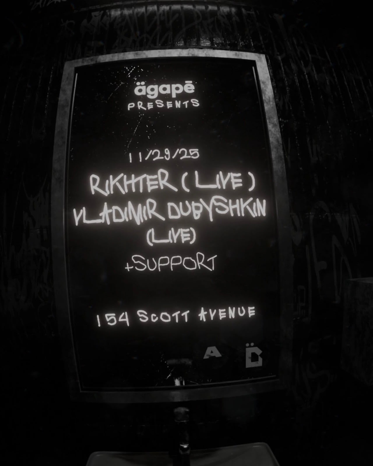 Agapē Presents: Vladimir Dubyshkin (Live) & Rikhter (Live)