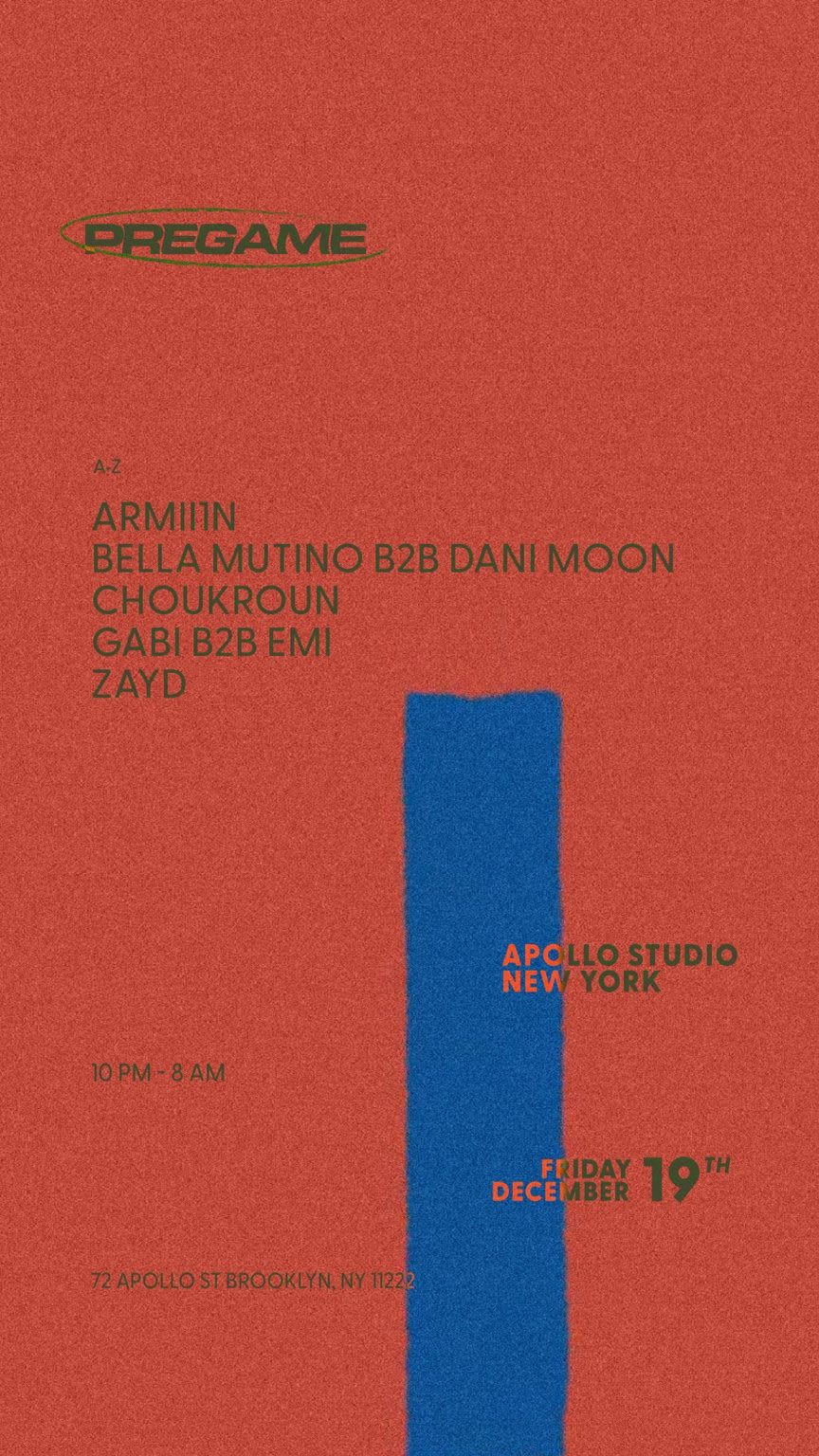 Apollo Studio Presents Pregame