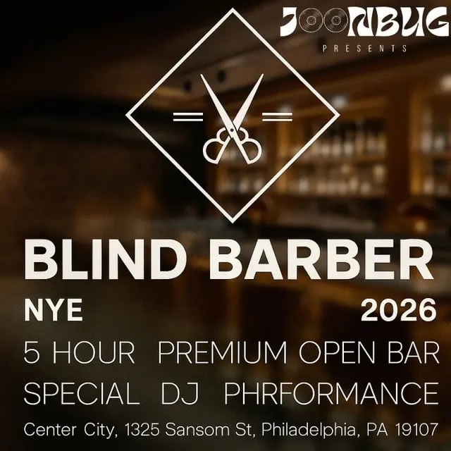 Blind Barber Nye 2026 Party