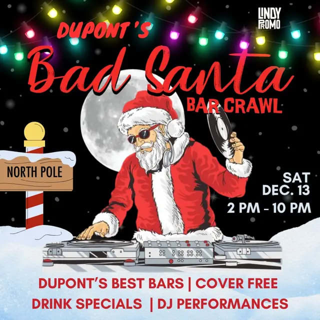 DC Bad Santa Bar Crawl Dupont Circle