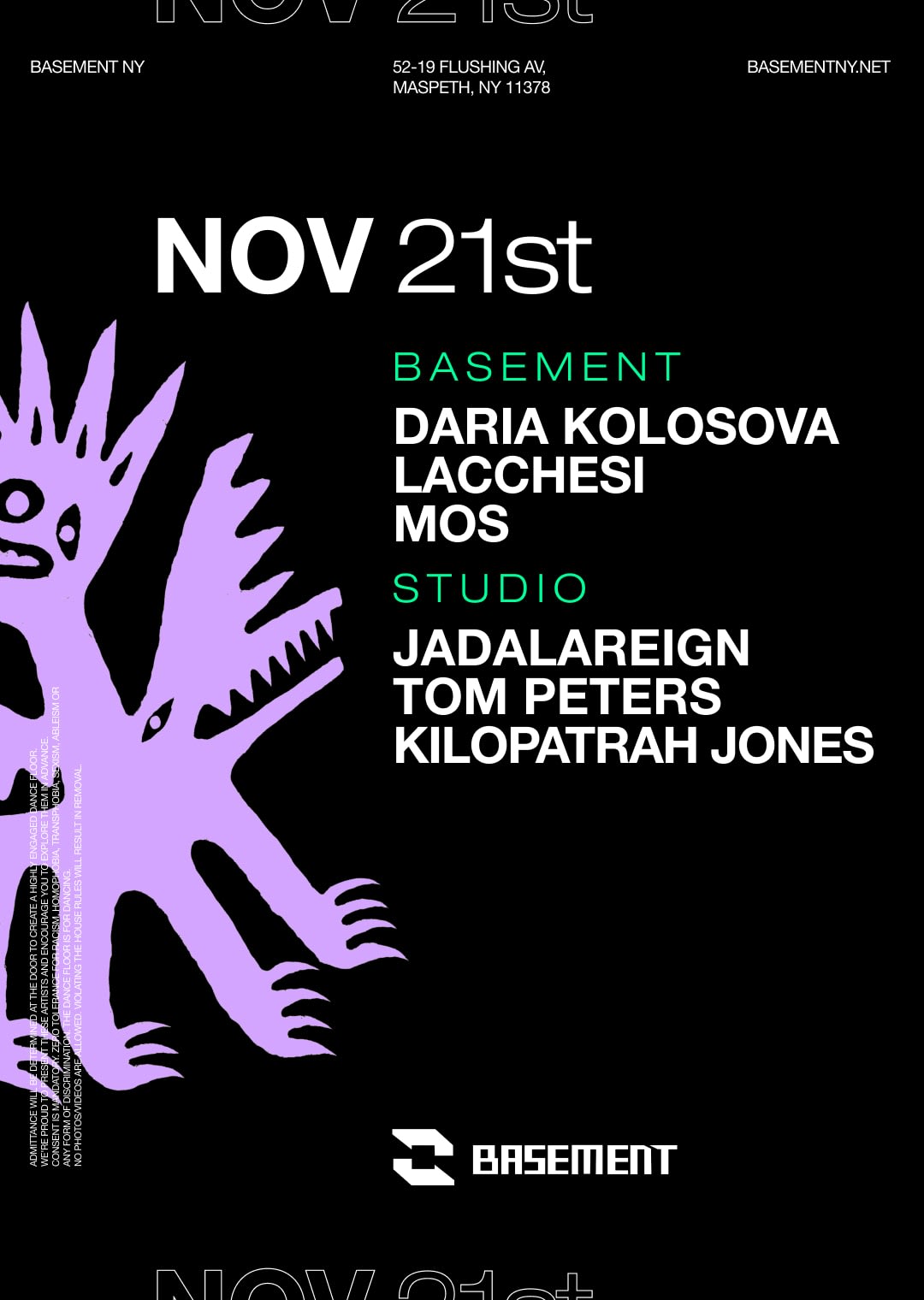 Daria Kolosova / Lacchesi / Mos / Jadalareign / Tom Peters / Kilopatrah Jones
