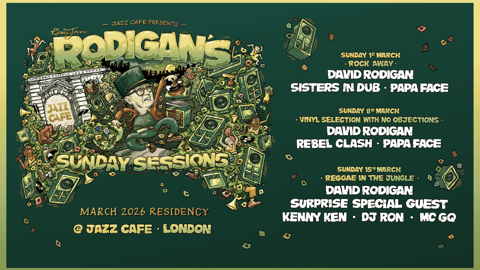 David 'ram Jam' Rodigan Presents Sunday Sessions (Jazz Cafe Residency - Week 1 - Sun 1 March)