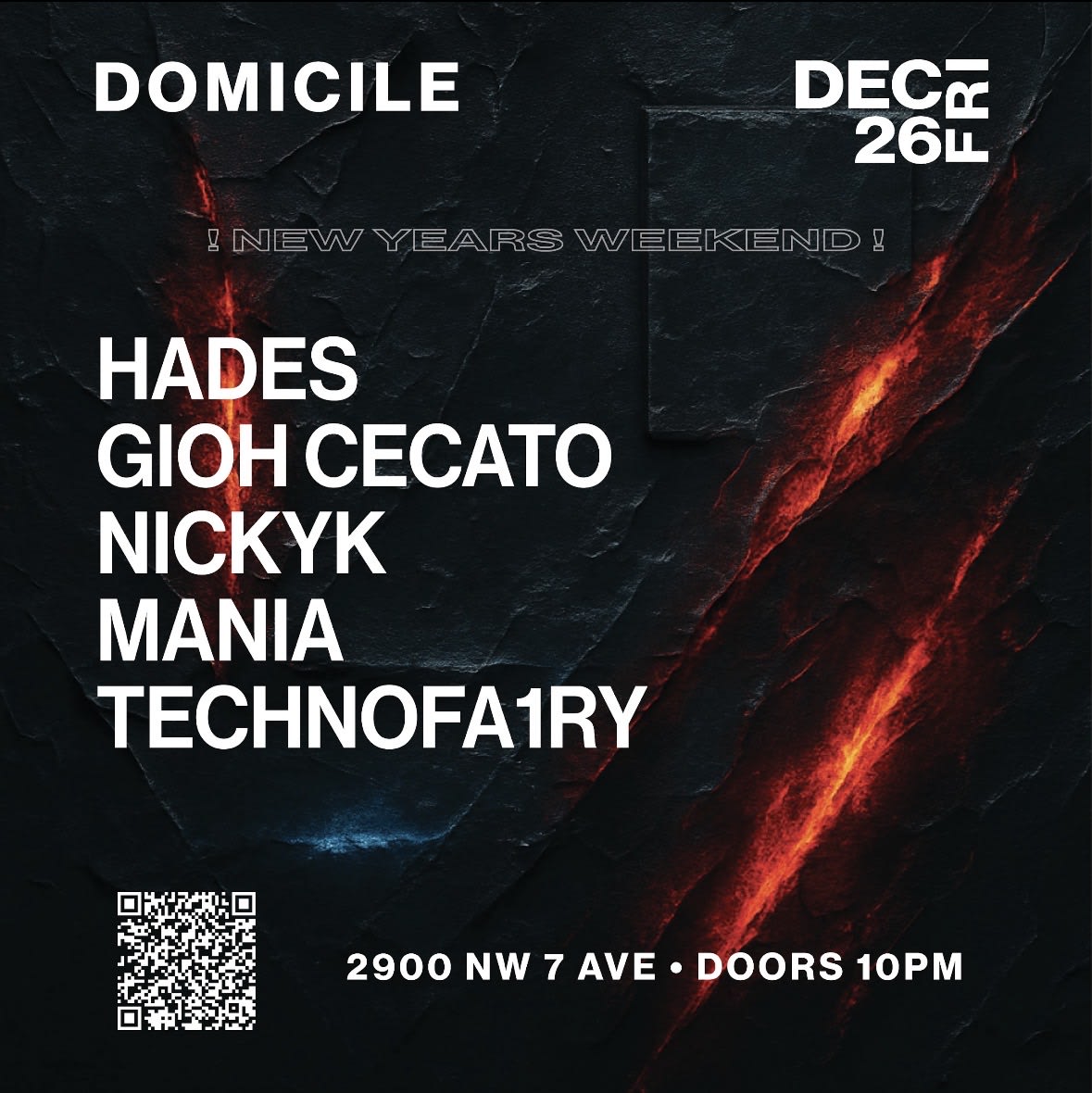 Domicile Invites: Hades - Friday New Years Weekend-Miami