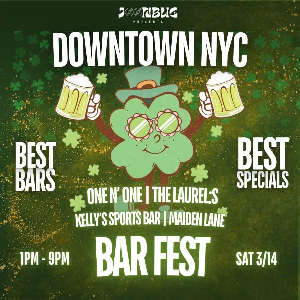 Downtown Nyc St. Patrick's Bar Crawl 3-14