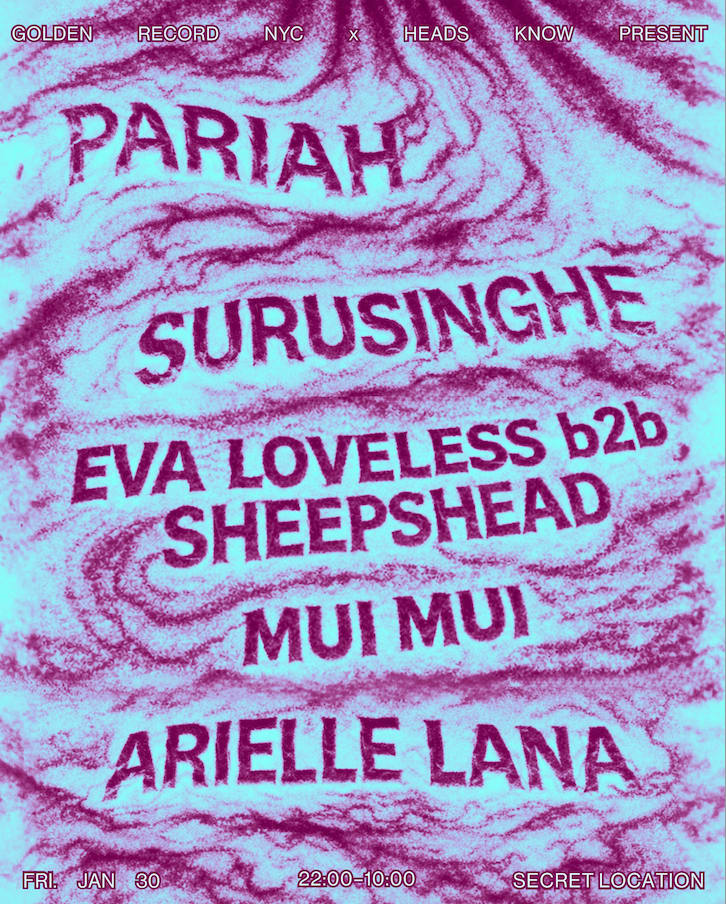 Golden Record Nyc X Heads Know Present Pariah, Surusinghe, Eva Loveless B2b Sheepshead 