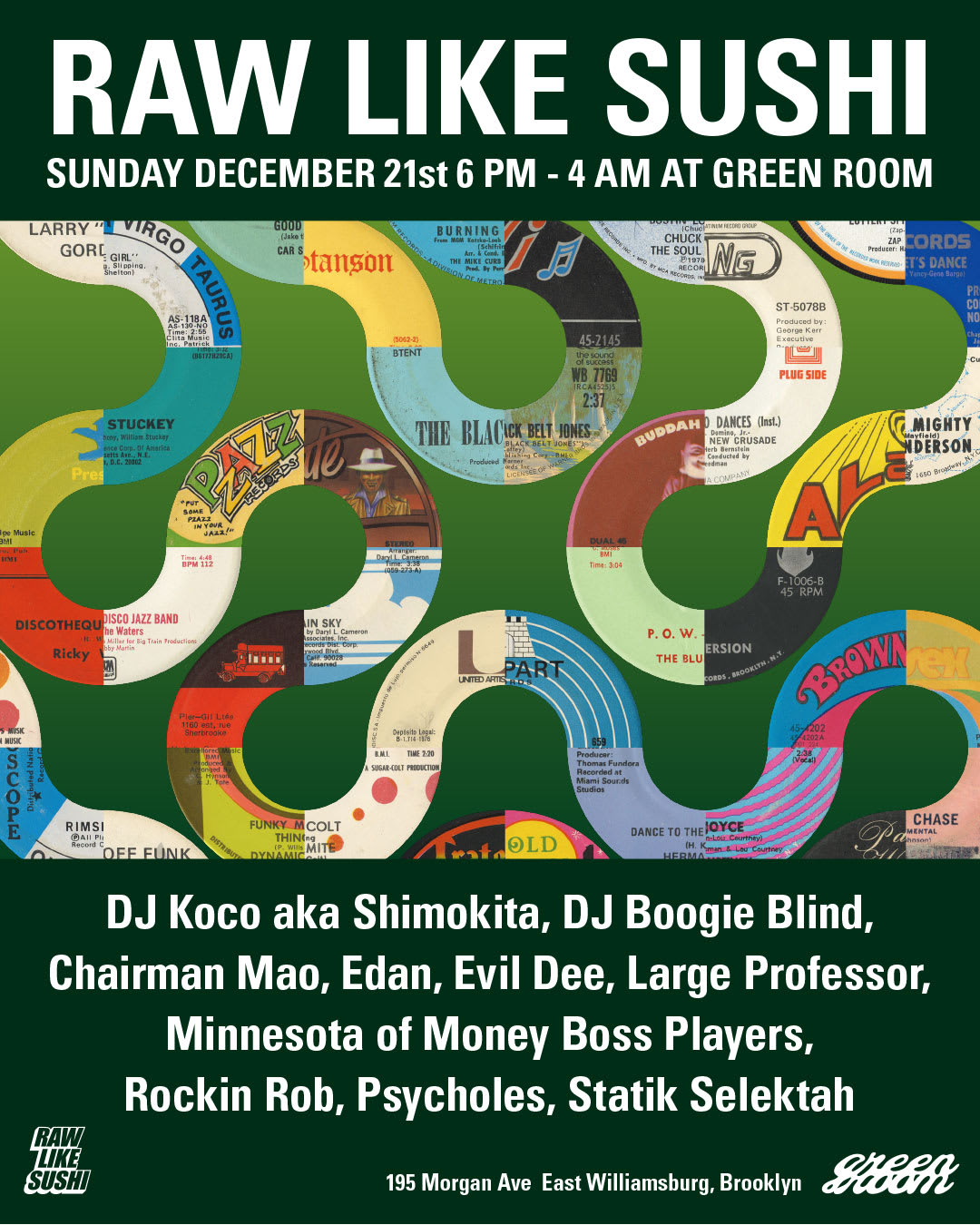 Golden Record Nyc X Raw Like Sushi Present Dj Koco & Friends