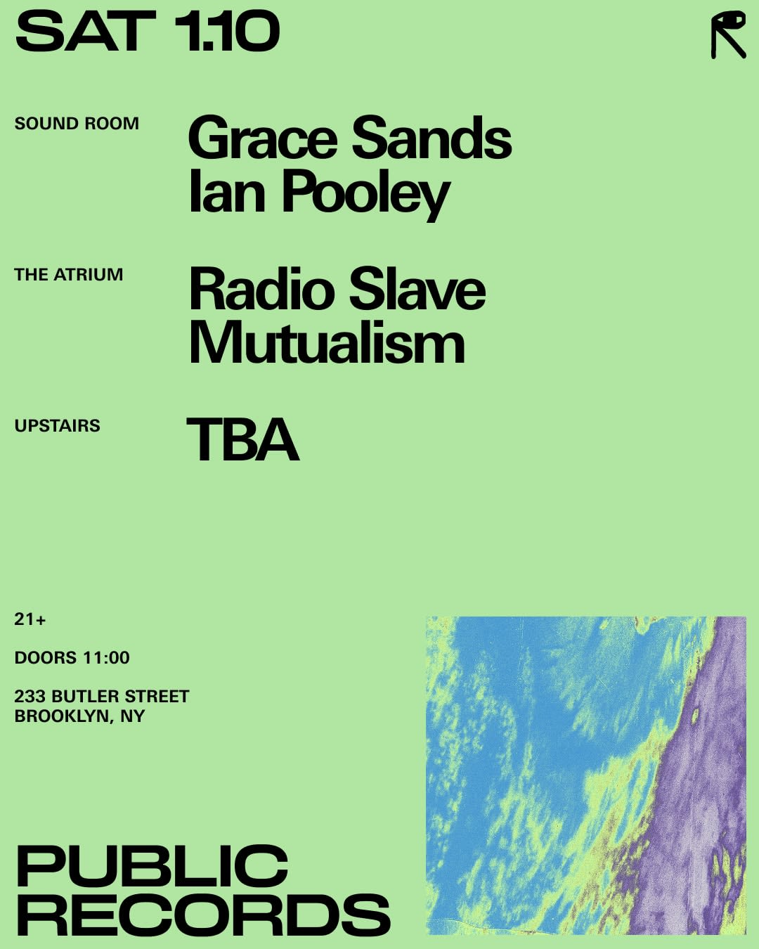 Grace Sands + Ian Pooley / Radio Slave + Mutualism / Tba