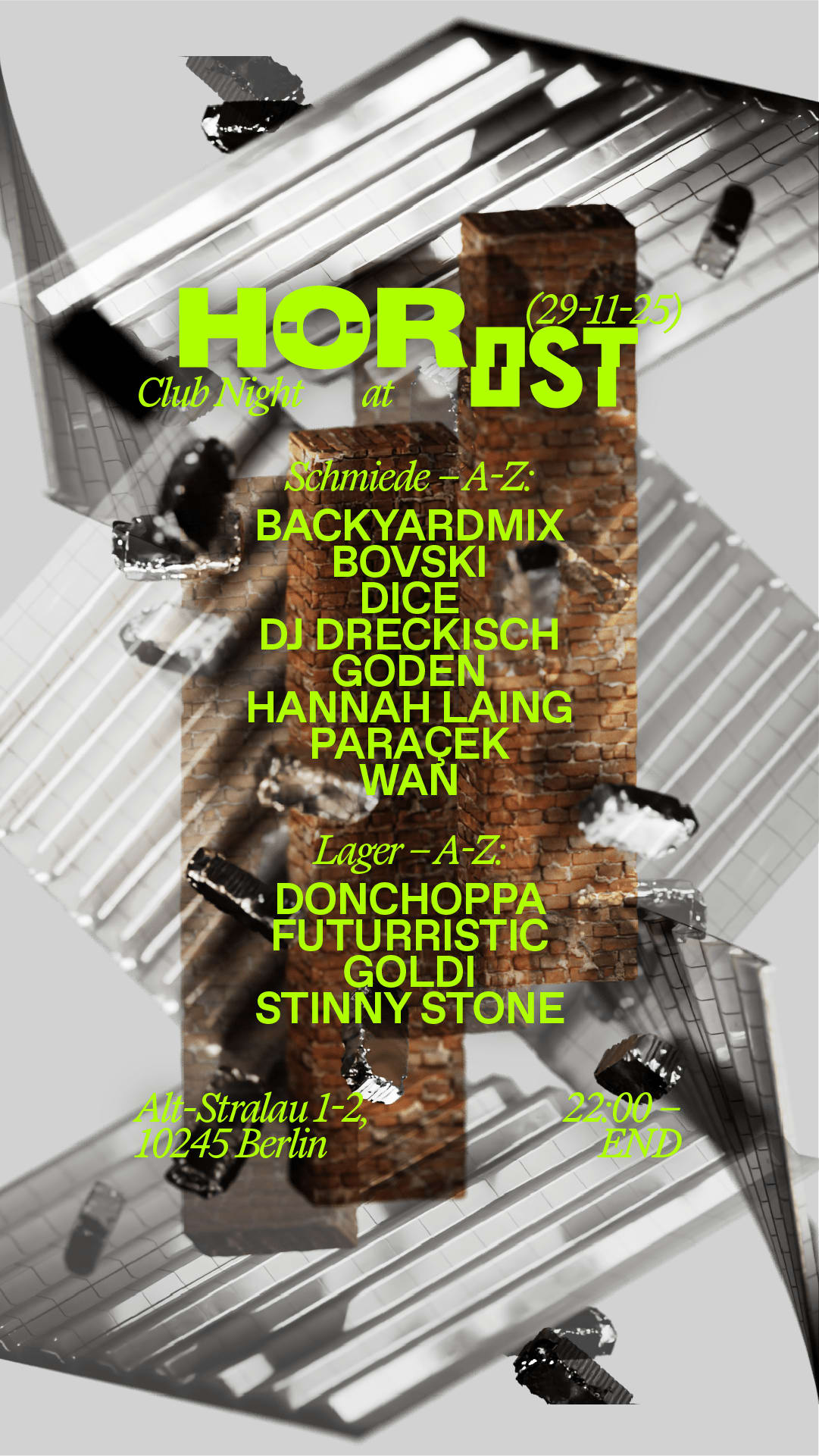 Hör Club Night At Ost W. Paracek, Hannah Laing, Dj Dreckisch