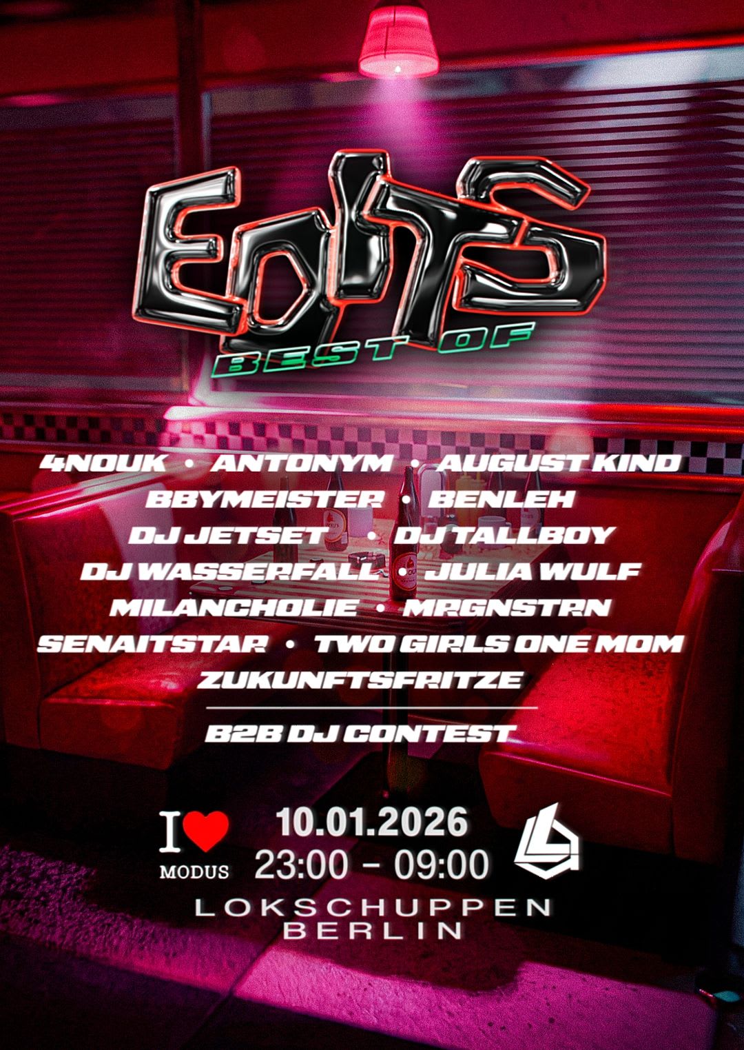 I Love Modus 'best Of Edits' W/Antonym, Dj Tallboy, Mrgnstrn, Dj Wasserfall