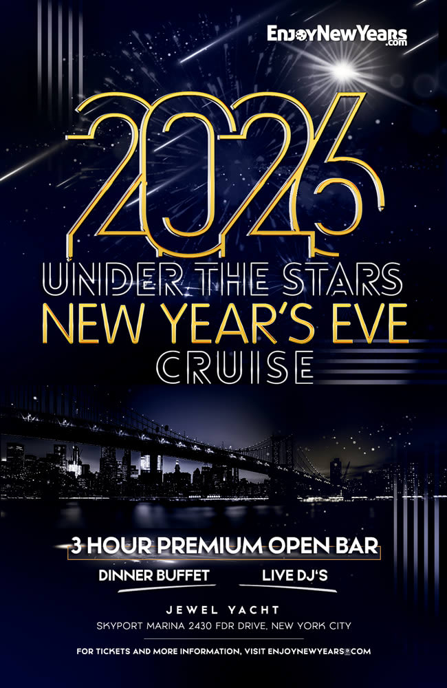 New Year's Eve Under The Stars Fireworks Party Cruise Aboard The Jewel Yacht Nyc