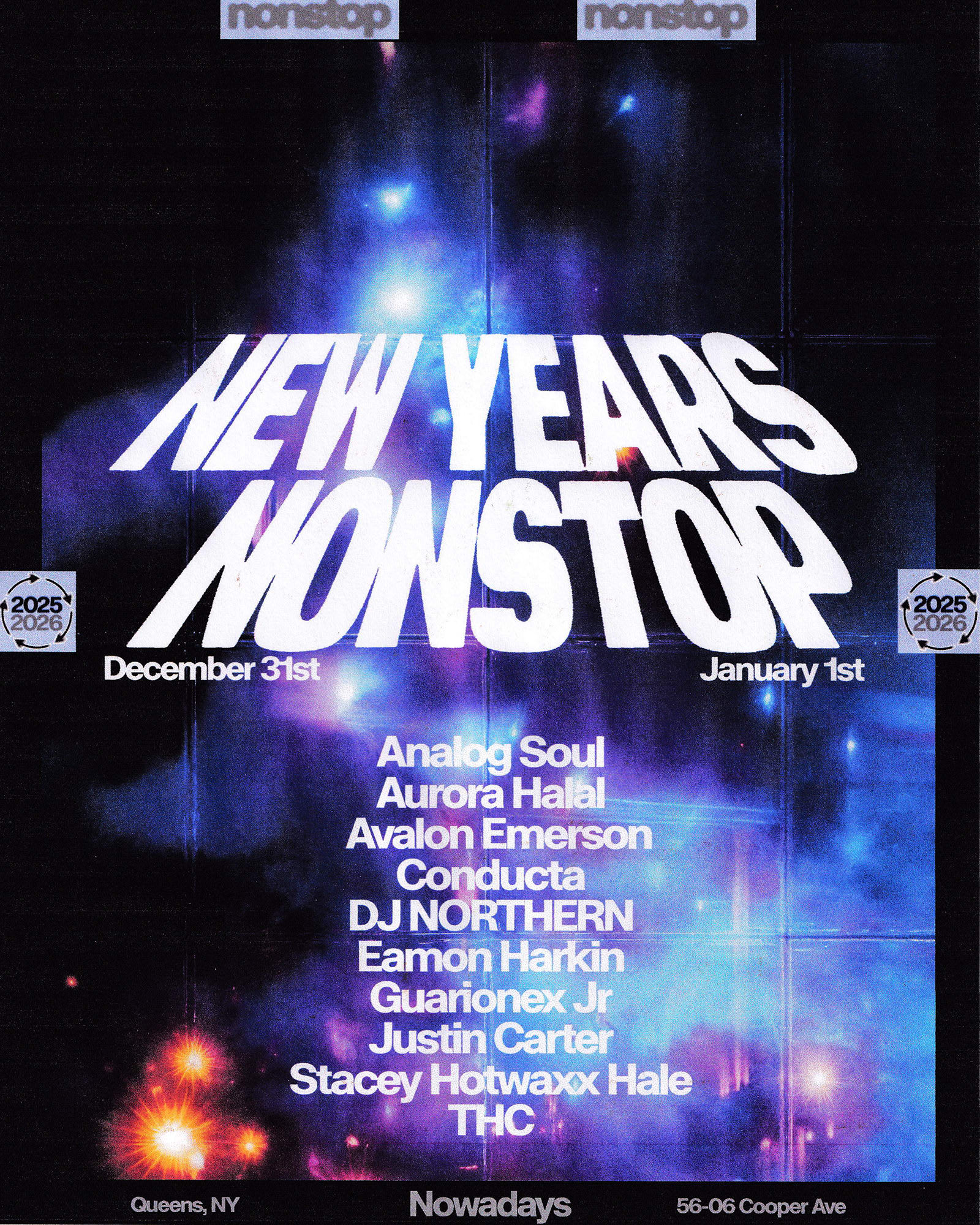 Nonstop New Years: Analog Soul, Aurora Halal, Avalon Emerson, Conducta, Hotwaxx Hale + More