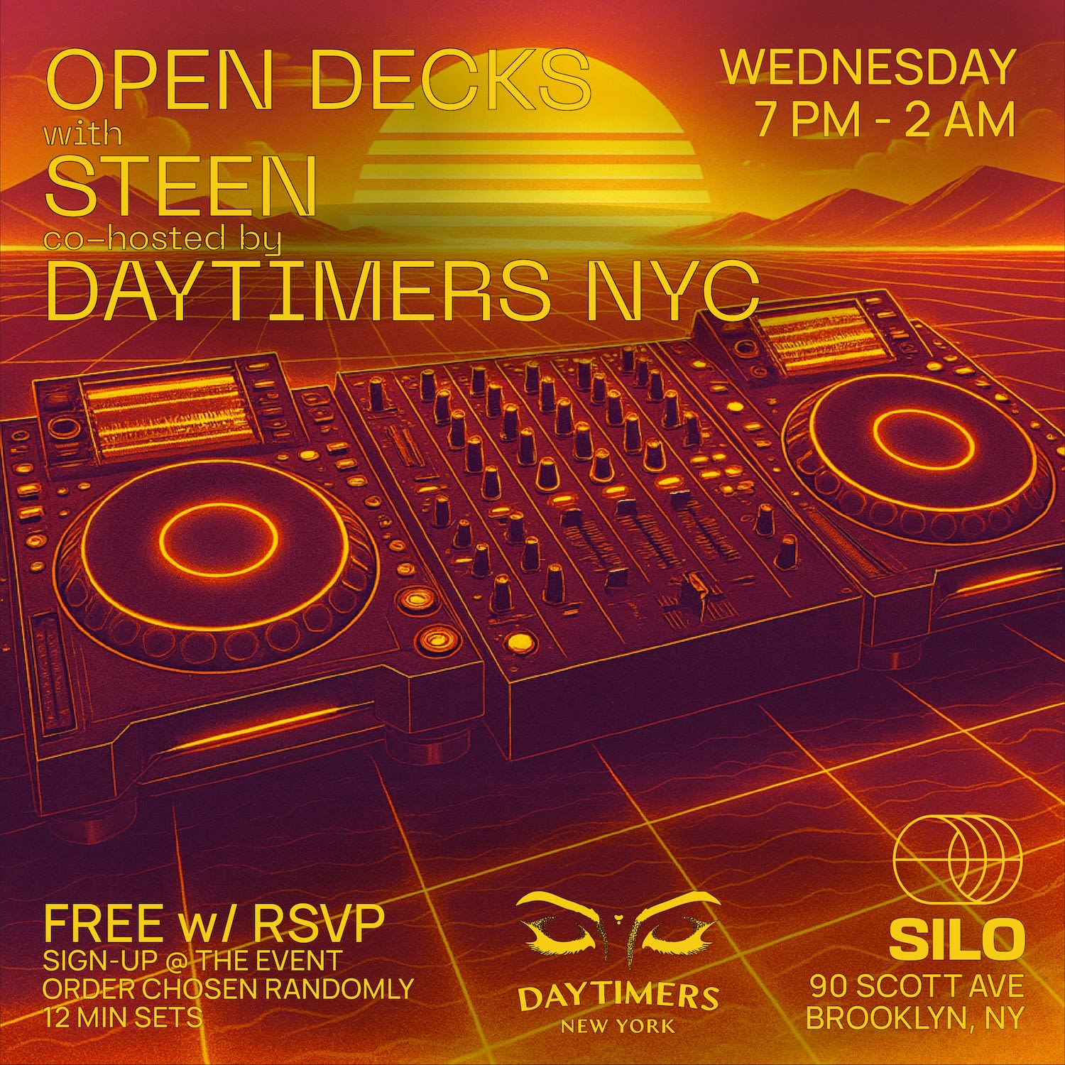 Open Decks With Steen And Daytimers Nyc