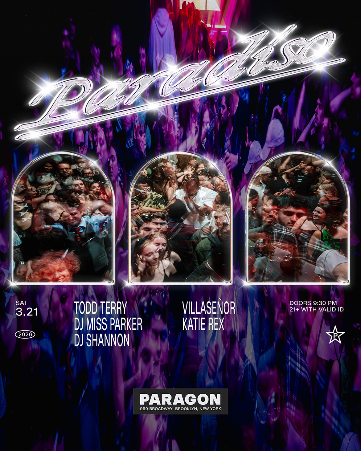 Paradiso: Todd Terry, Dj Miss Parker, Dj Shannon + Villaseñor, Katie Rex