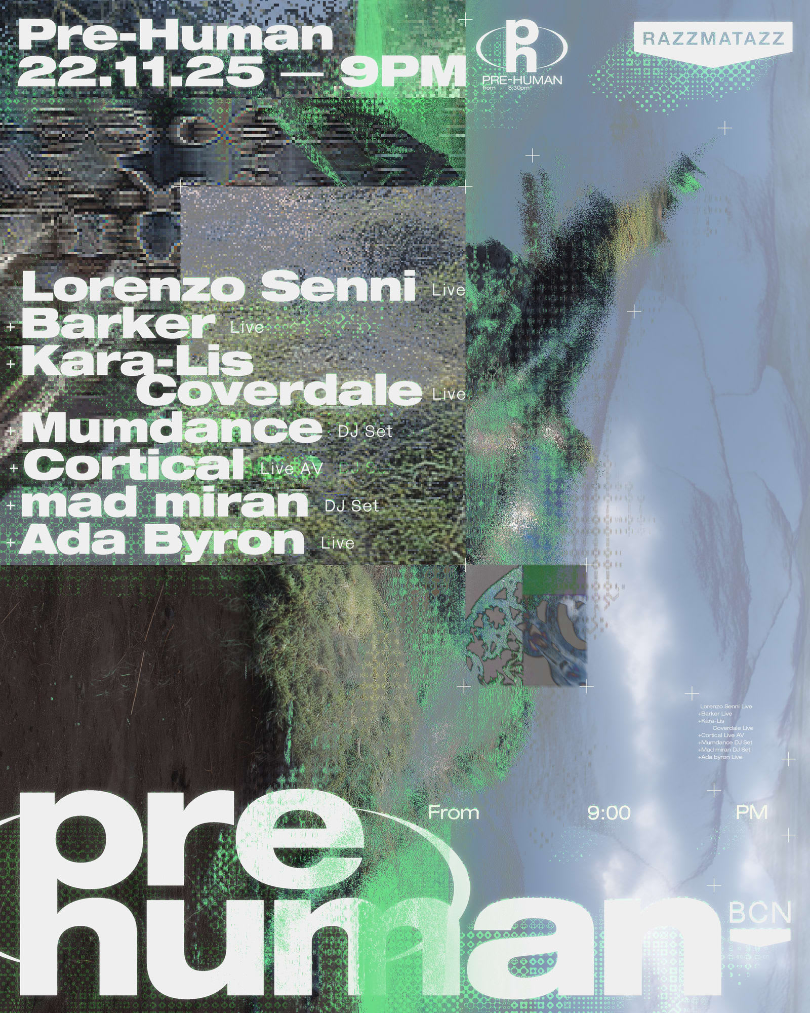 Pre-Human: Lorenzo Senni, Barker, Kara-Lis Coverlade, Mumdance, Cortical, Mad Miran, Ada Byron