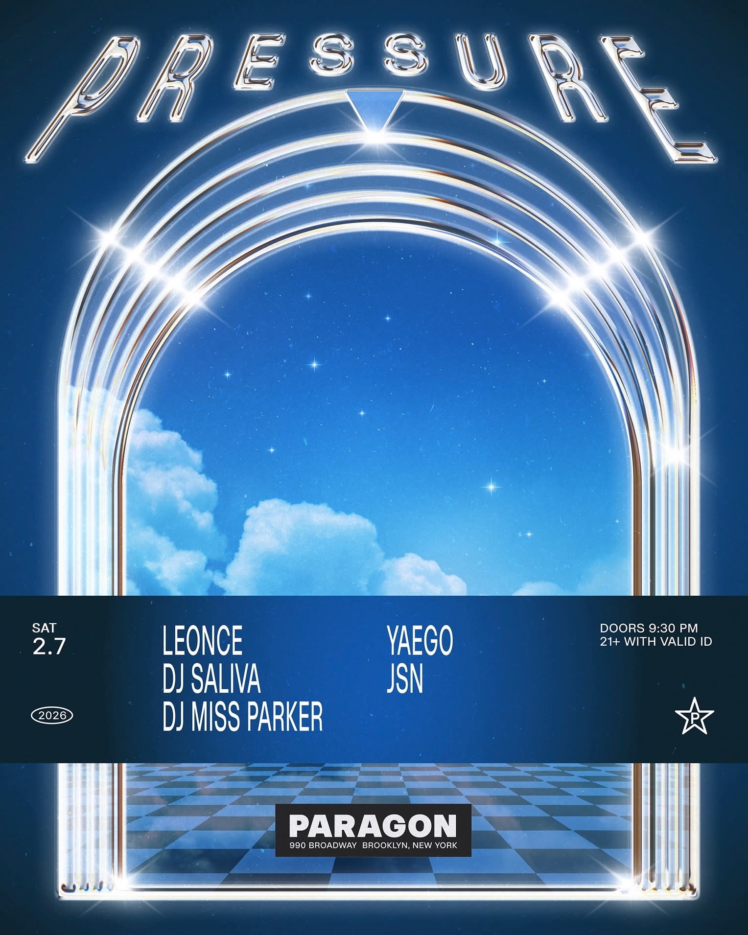 Pressure: Leonce, Dj Saliva, Dj Miss Parker + Yaego, Jsn