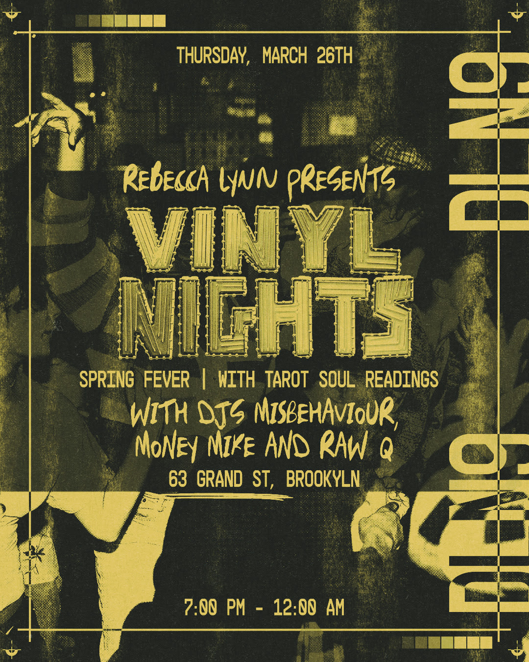 Rebecca Lynn Presents: Vinyl Nights Spring Fever - Misbehaviour, Money Mike, Raw Q