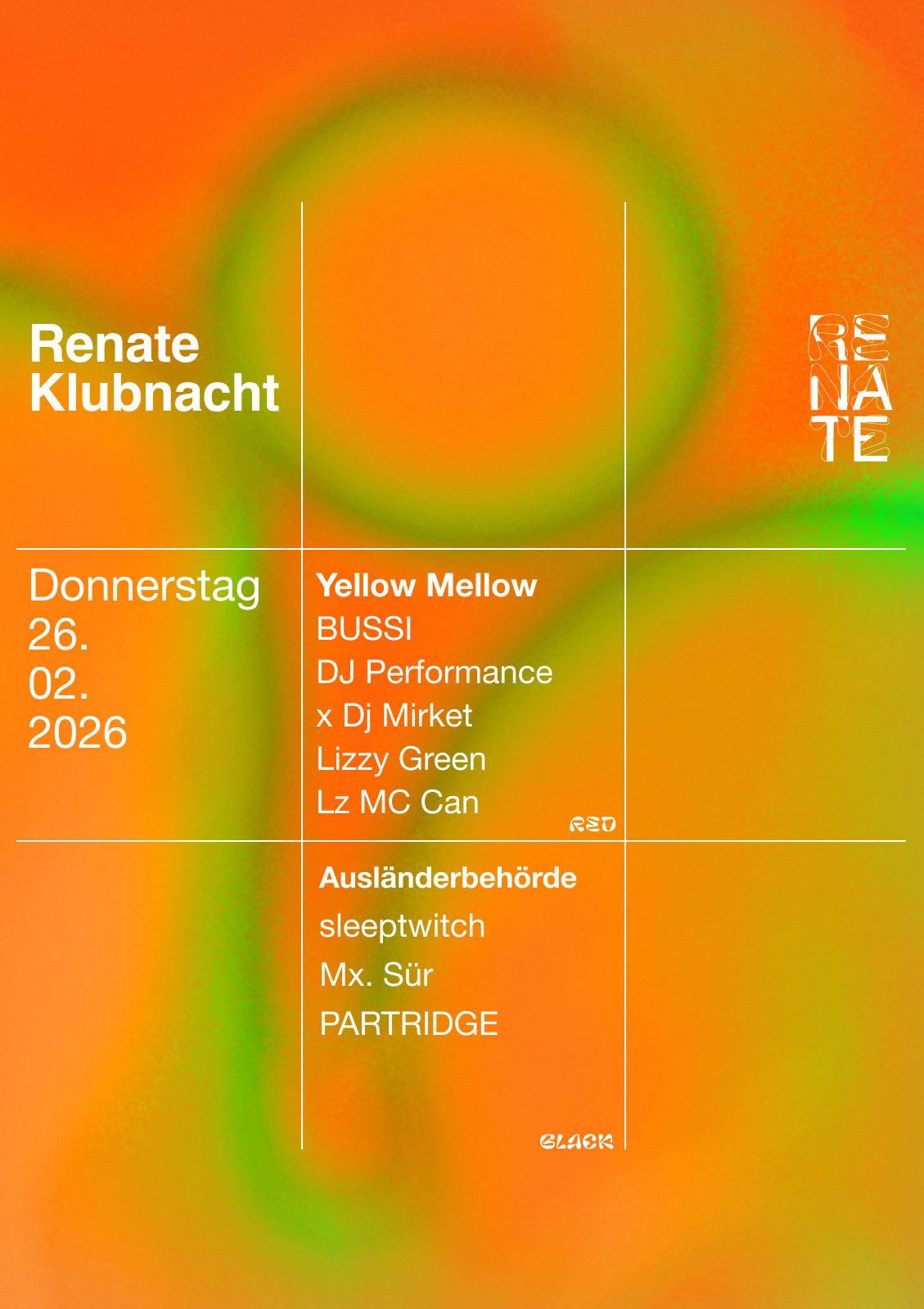 Renate Klubnacht With Ausländerbehörde & Yellow Mellow