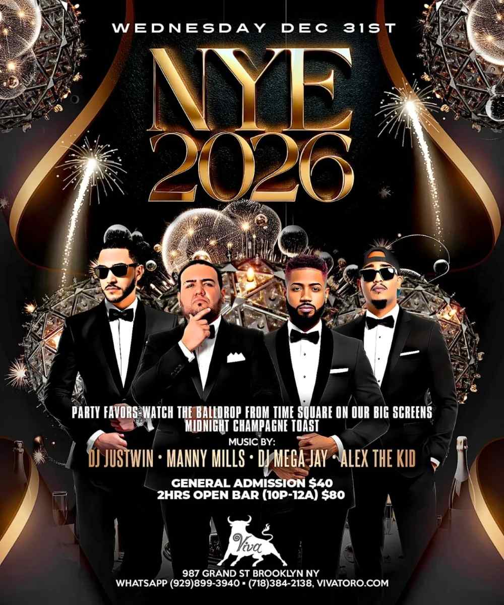 Viva Toro New Year's Eve 2026 – Brooklyn's Latin Nye Party