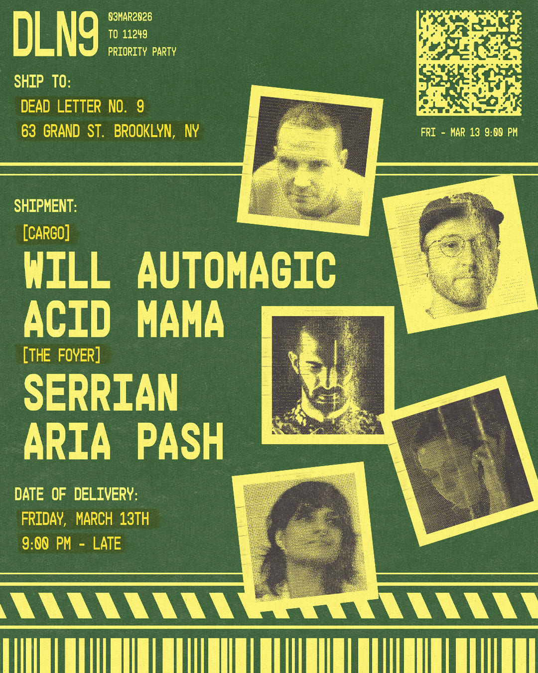 Will Automagic, Acid Mama, Serrian, Aria Pash