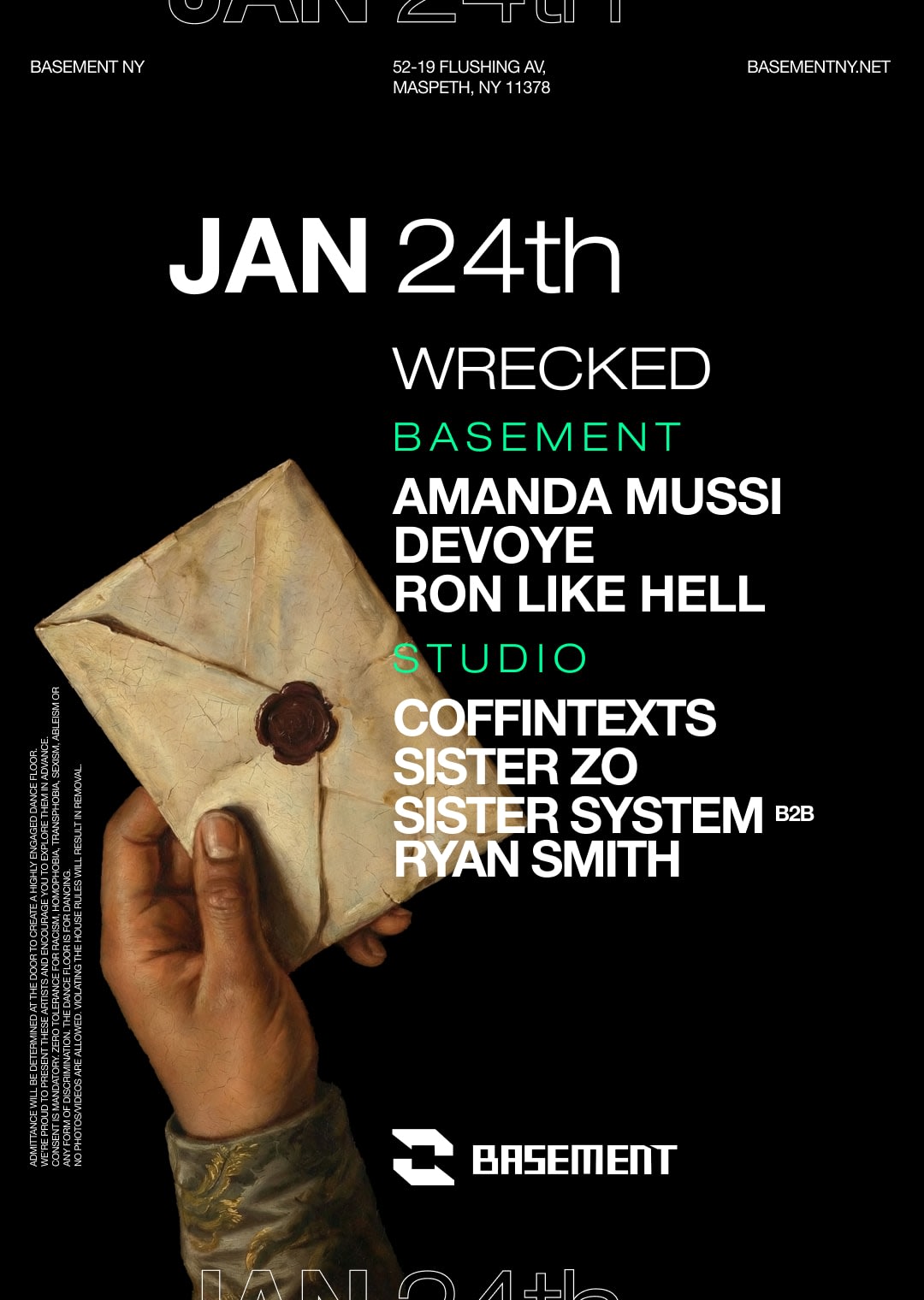 Wrecked: Amanda Mussi/ Devoye/ Coffintexts/ Sister Zo/ Sister System/ Ryan Smith/ Ron Like Hell