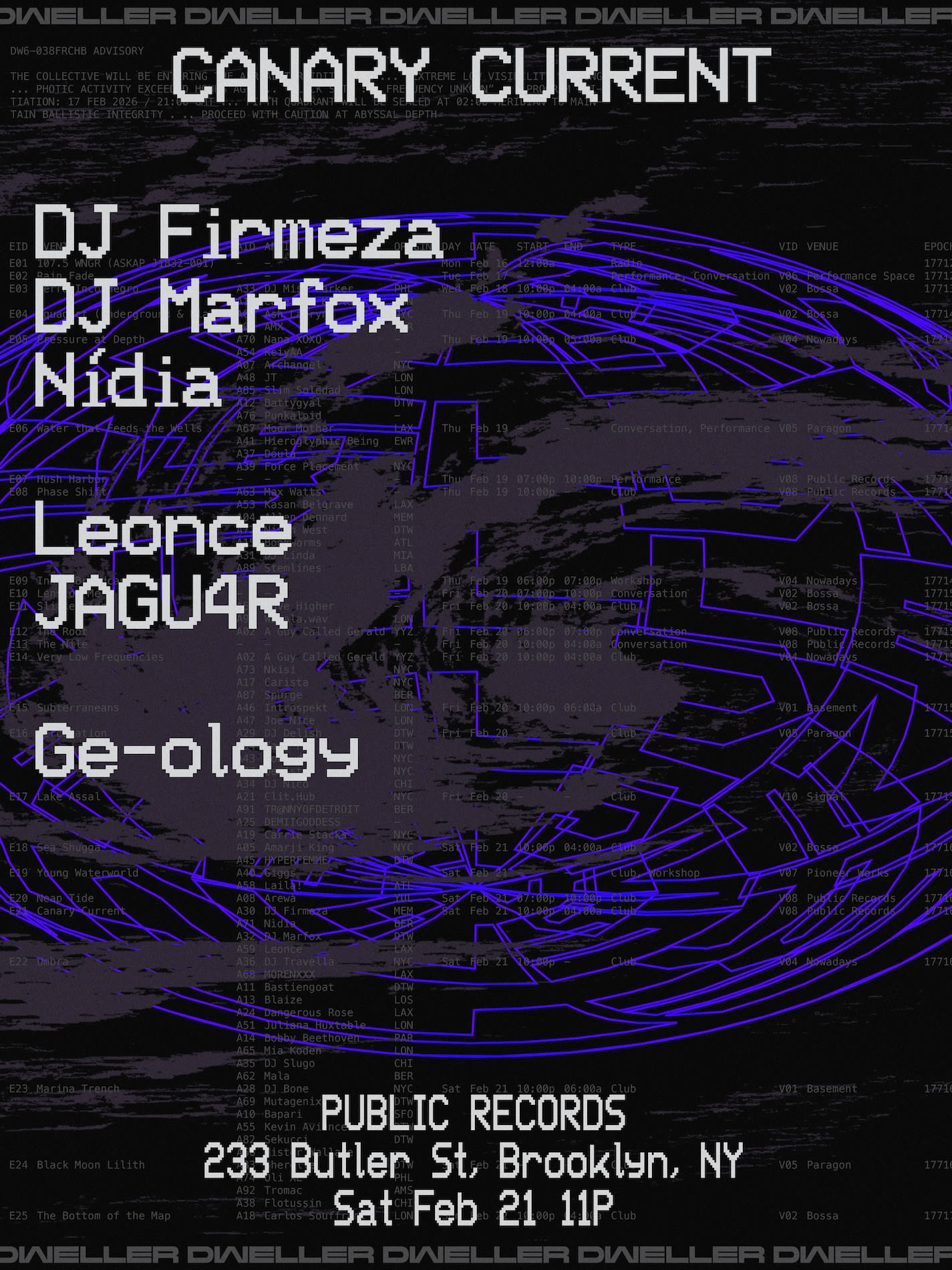 [Dweller] Canary Current: Dj Firmeza + Dj Marfox + Nídia / Leonce + Jagu4r / Ge-Ology
