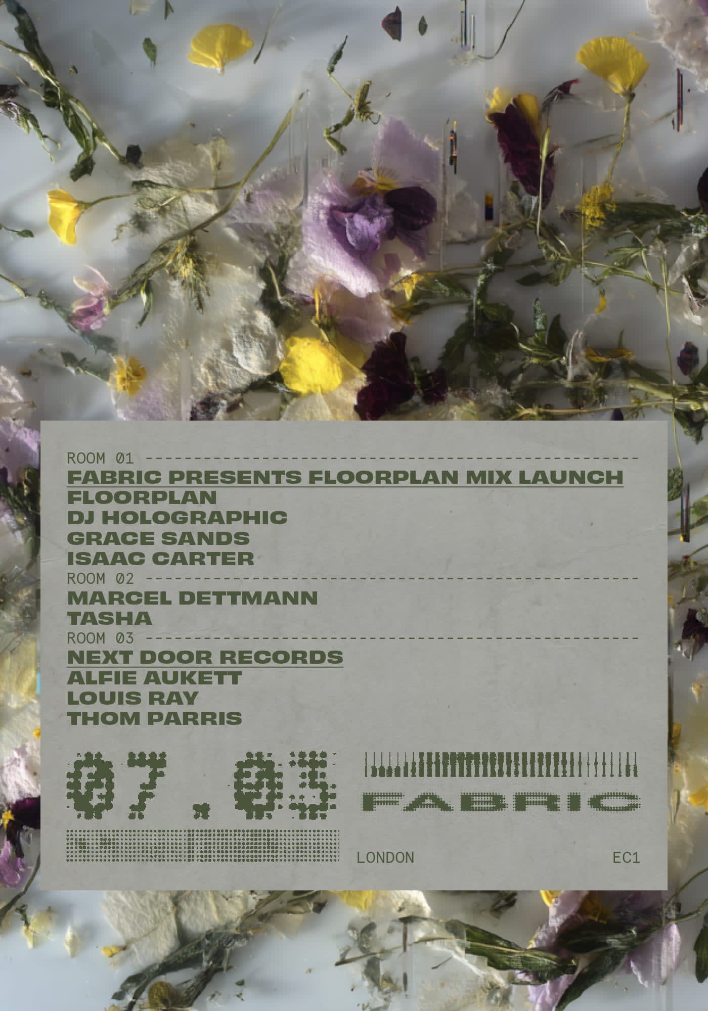 Fabric Presents Floorplan MIX Launch: Floorplan, Marcel Dettmann, Grace Sands, Dj Holographic