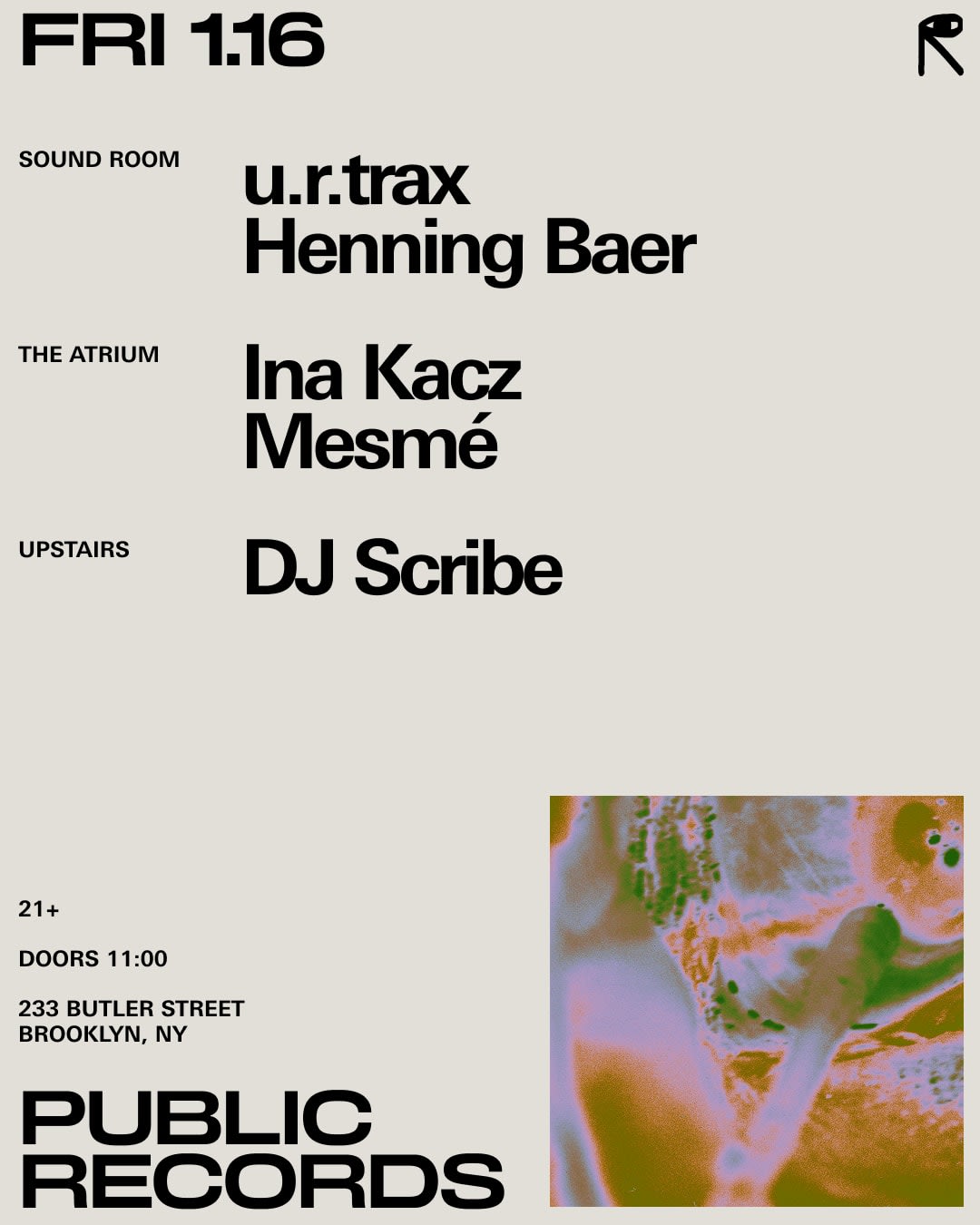 U.R.Trax + Henning Baer / Ina Kacz + Mesmé / Dj Scribe