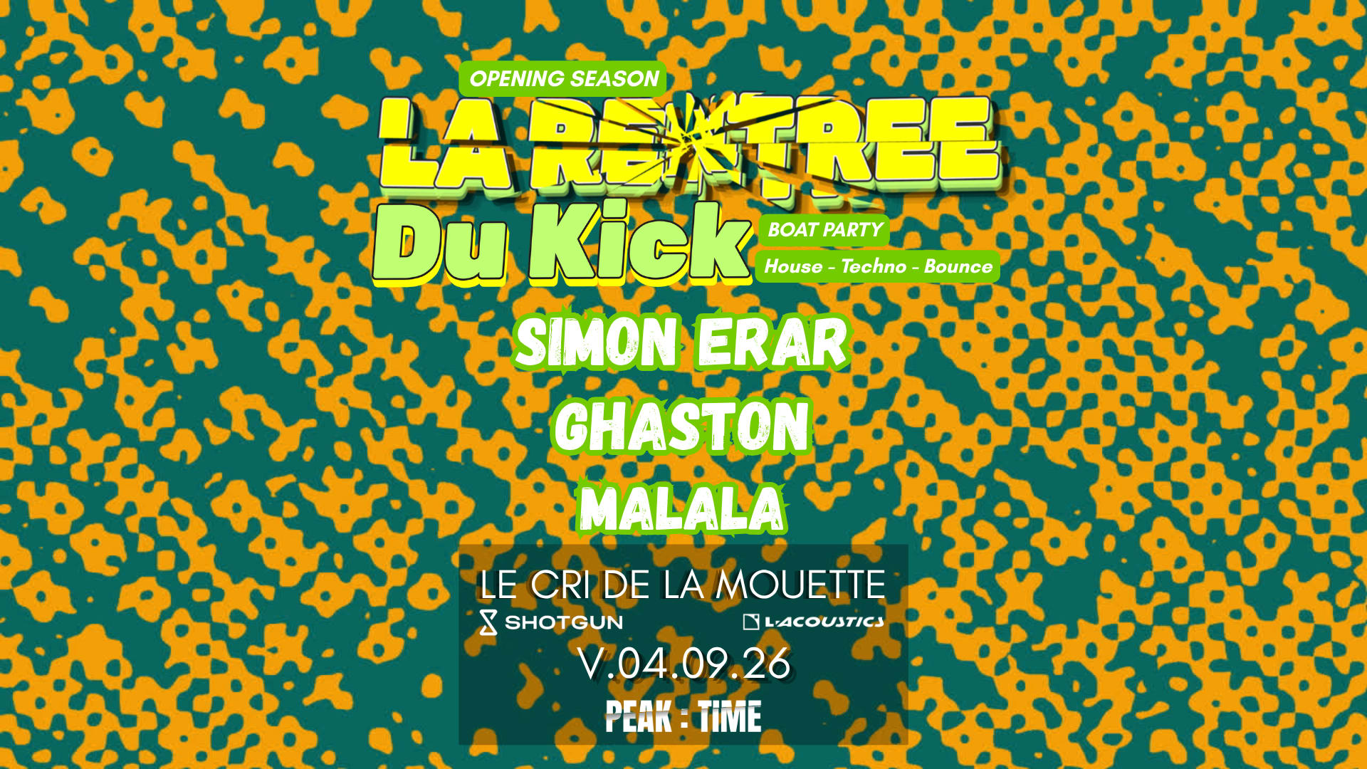 La Rentrée Du Kick: House-Techno-Bounce - Boat Party