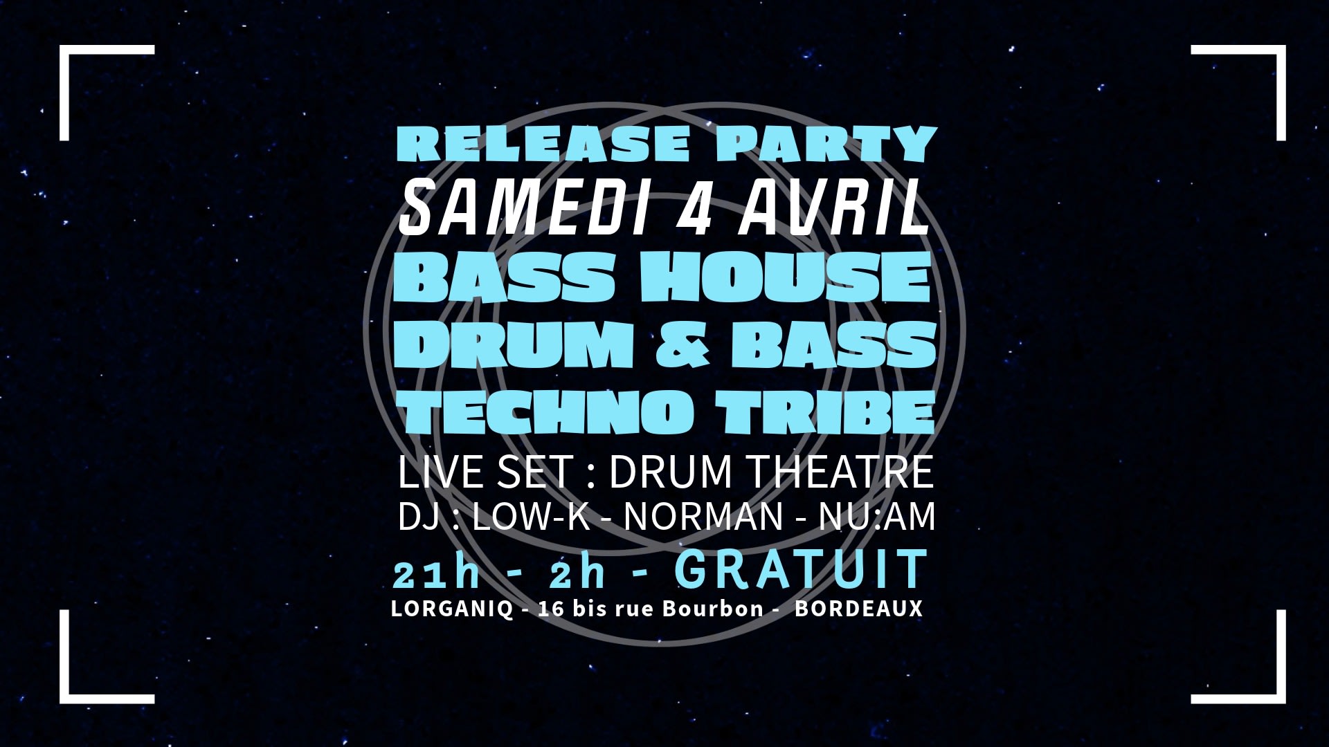 Release Party Drum Theatre  W/ Low-K, Norman, Nu:Am