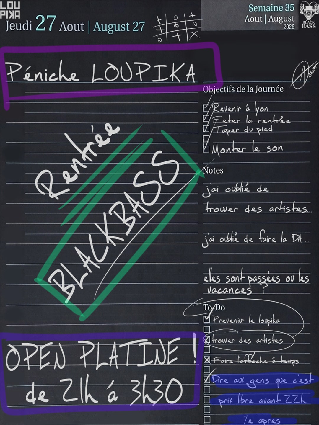 Blackbass Fete Sa Rentree @Loupika