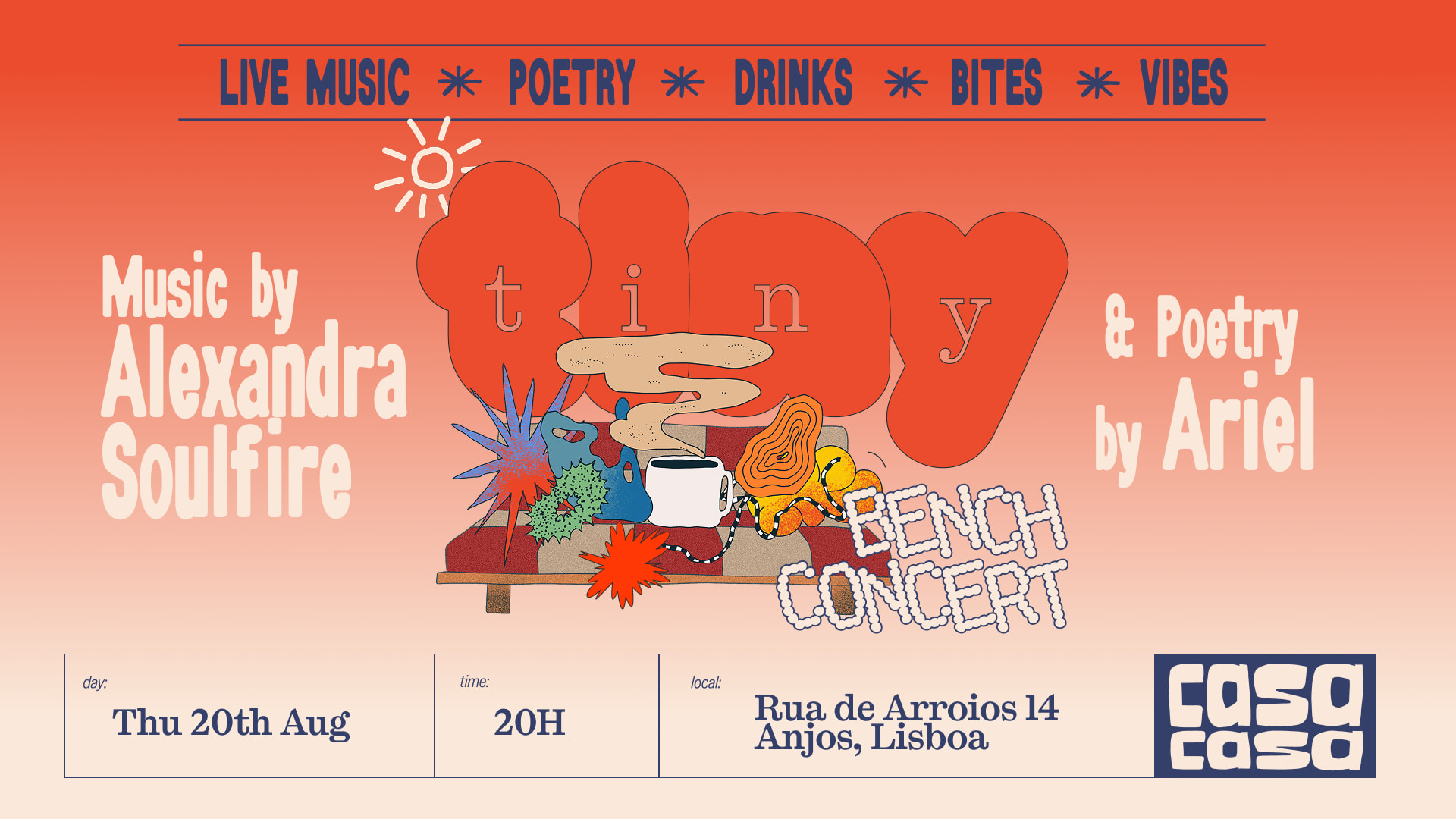 Tiny Bench Concert – Poetry And Live Music Presented By Alma