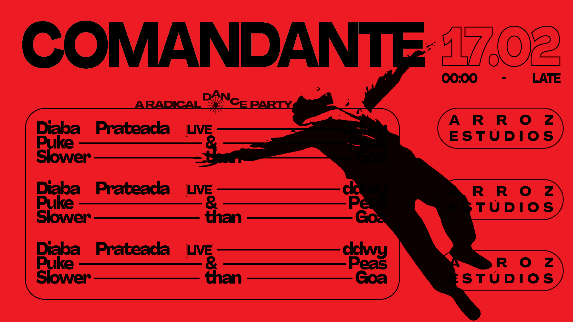 Comandante C/ Diaba Prateada [Live], Ddwy, Puke & Peas, Stg
