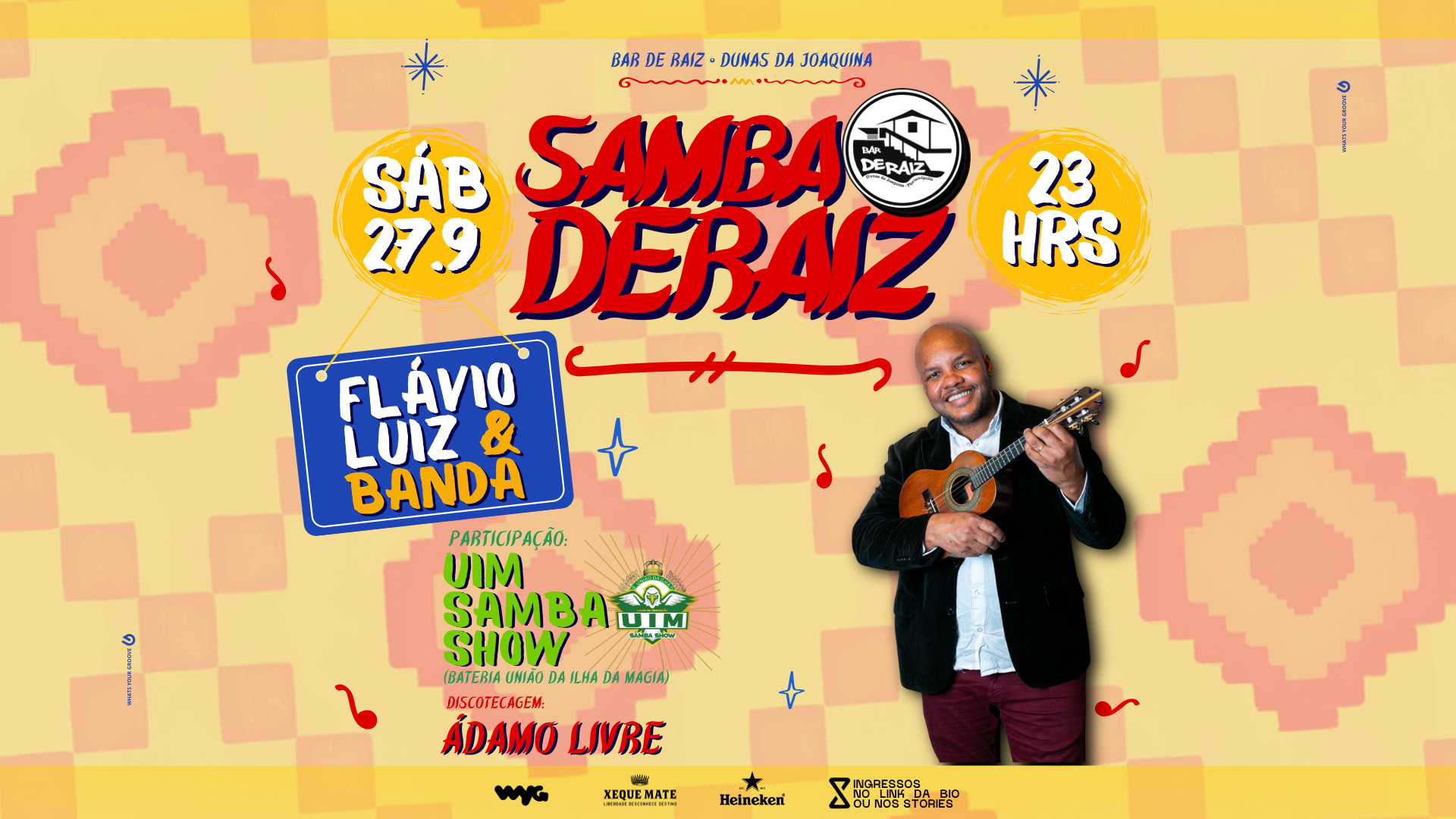 Samba Deraiz Com Flávio Luiz Banda + Atrações Especiais