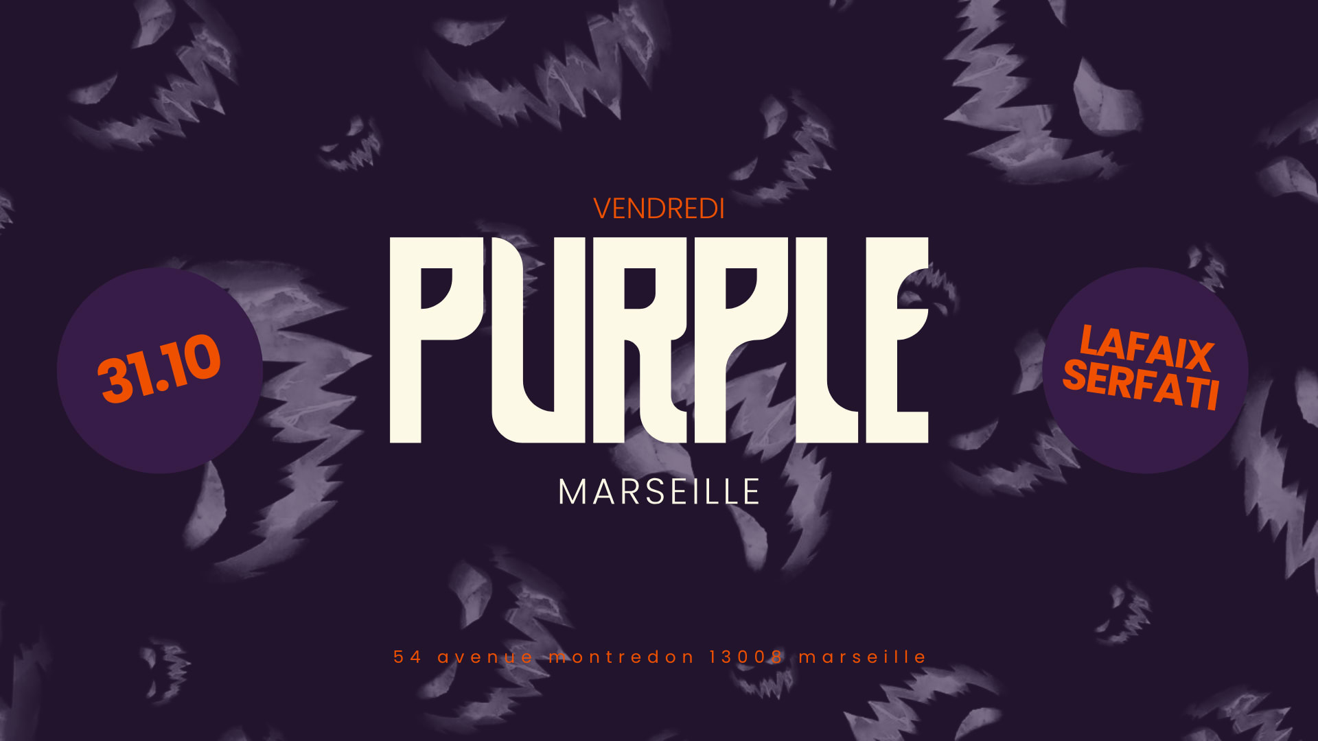 Halloween At Purple W/ Effet Mer - 31 Oct - Soirée Déguisé