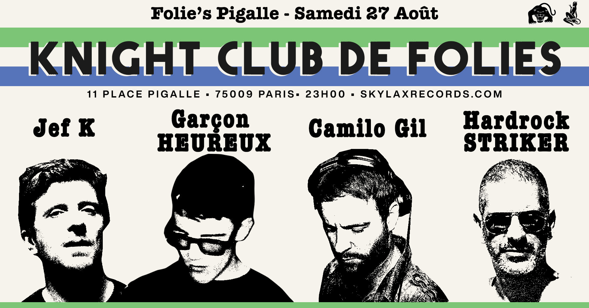 Knight Club De Folies W/ Jef K, Camilo Gil, Garçon Heureux & Skylax